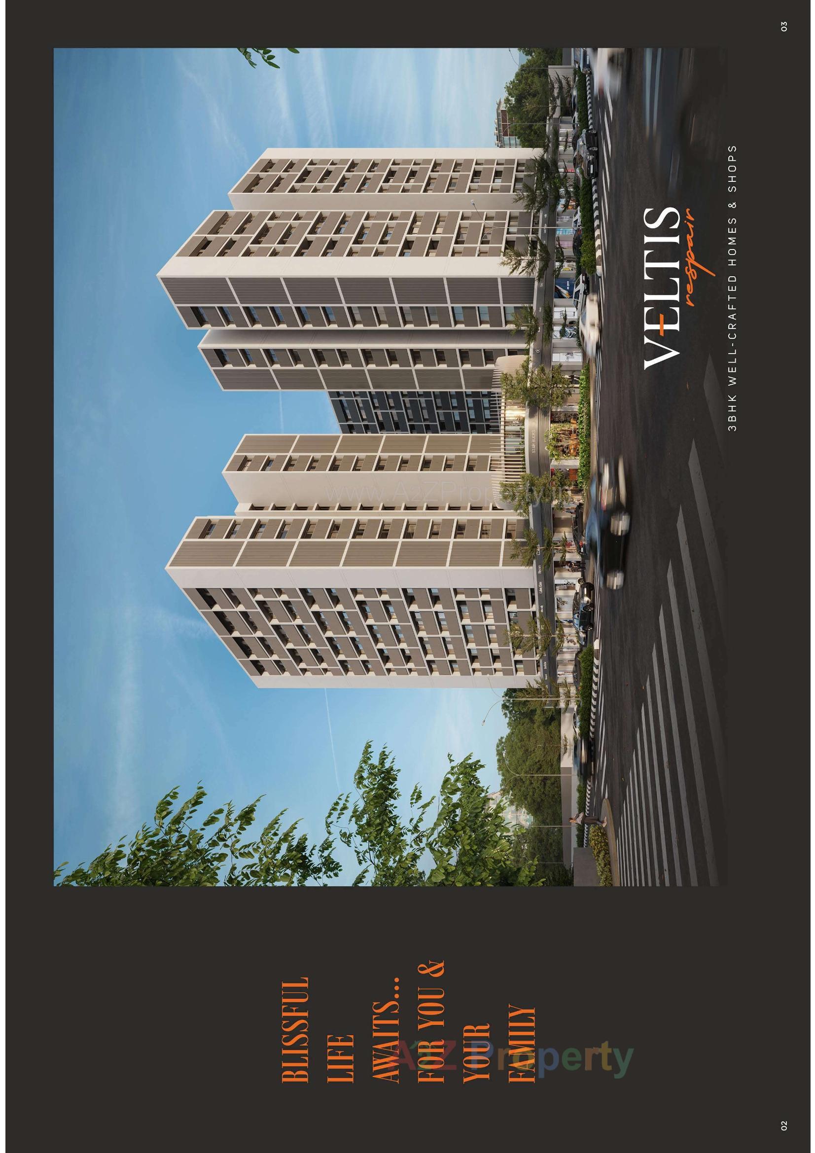 3D Elevation of real estate project Veltis Respair located at Khoraj, Ahmedabad, Gujarat