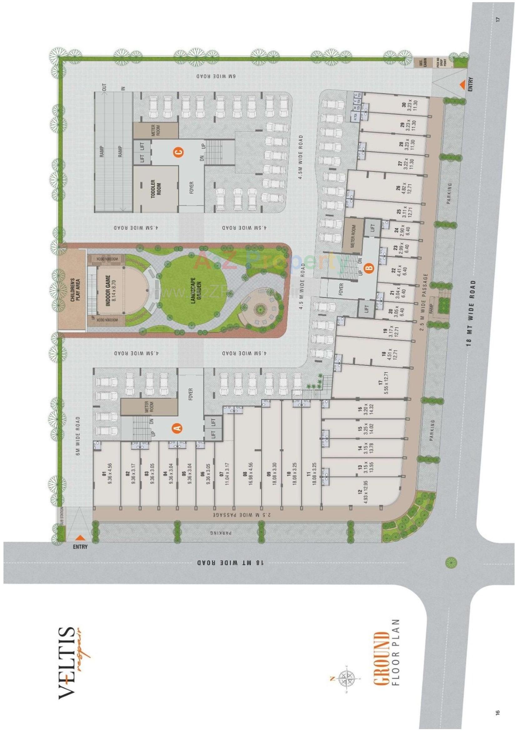 Layout of real estate project Veltis Respair located at Khoraj, Ahmedabad, Gujarat
