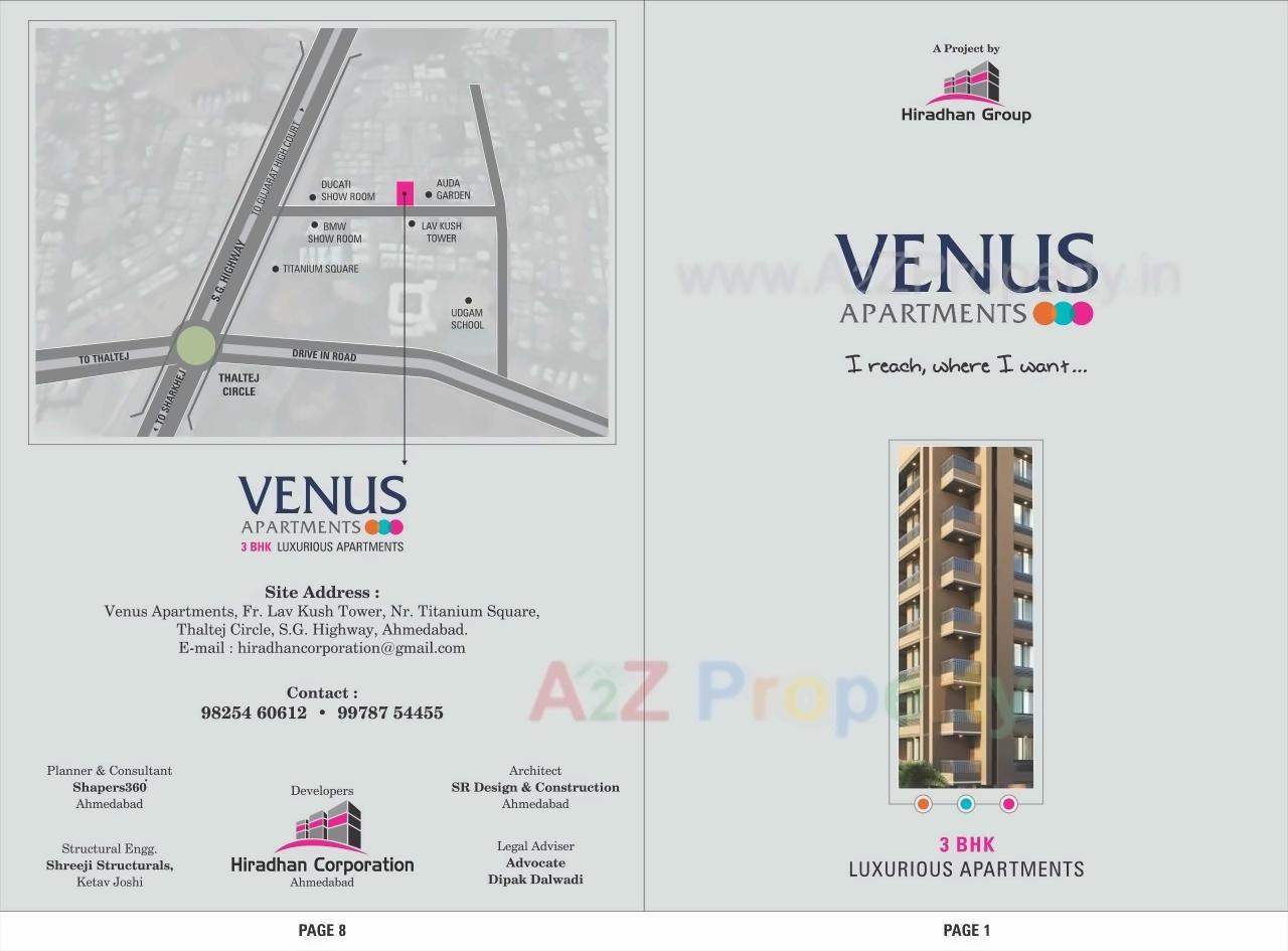  of real estate project Venus Apartment located at Thaltej, Ahmedabad, Gujarat