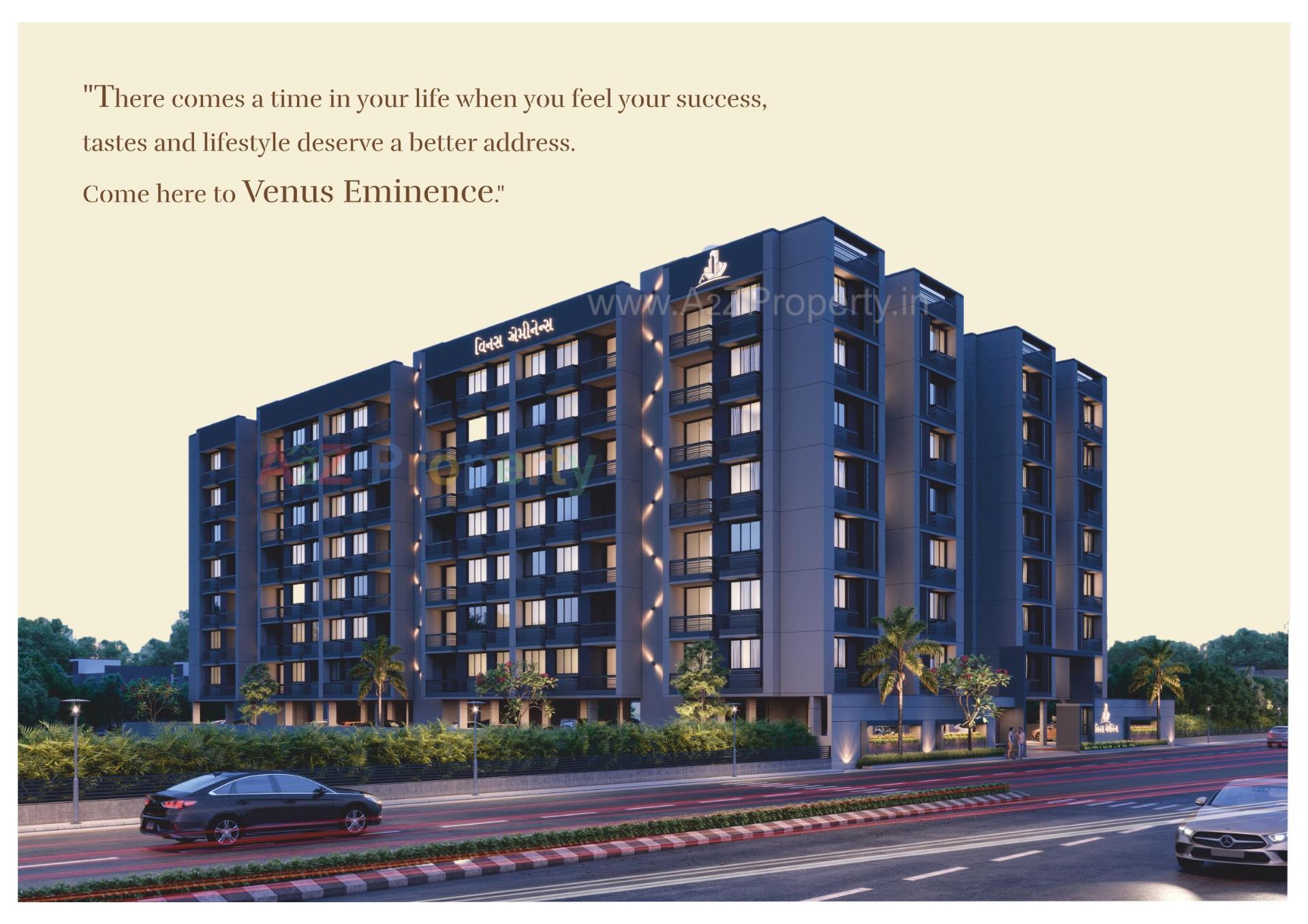 3D Elevation of real estate project Venus Eminence located at Singarva, Ahmedabad, Gujarat