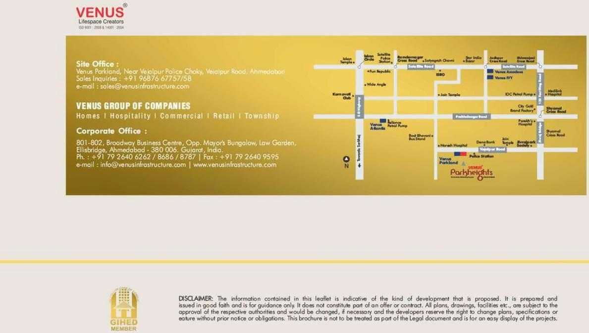  of real estate project Venus Parkheights located at Gyaspur, Ahmedabad, Gujarat