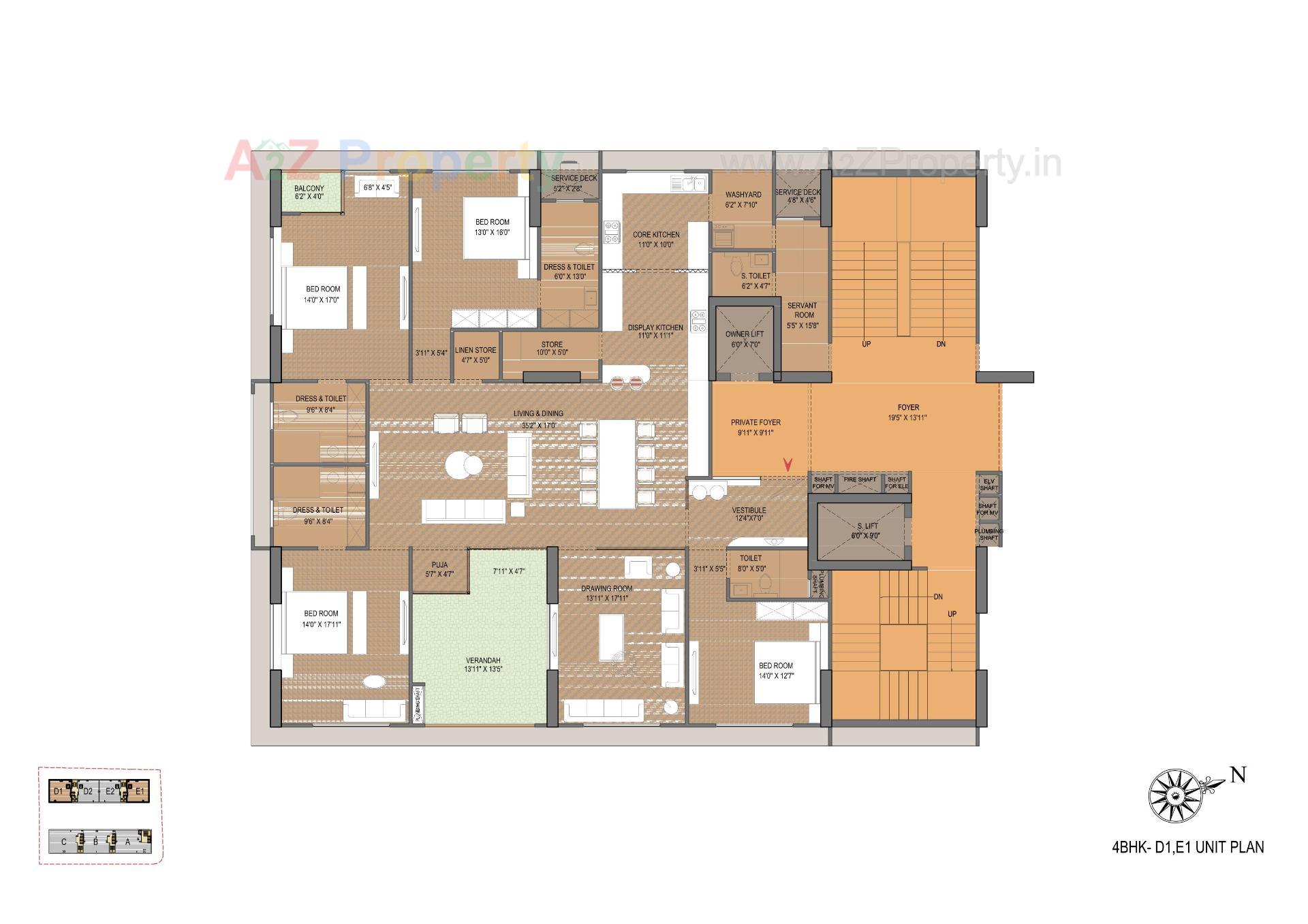 Layout of real estate project Venus Pashmina located at Bodakdev, Ahmedabad, Gujarat