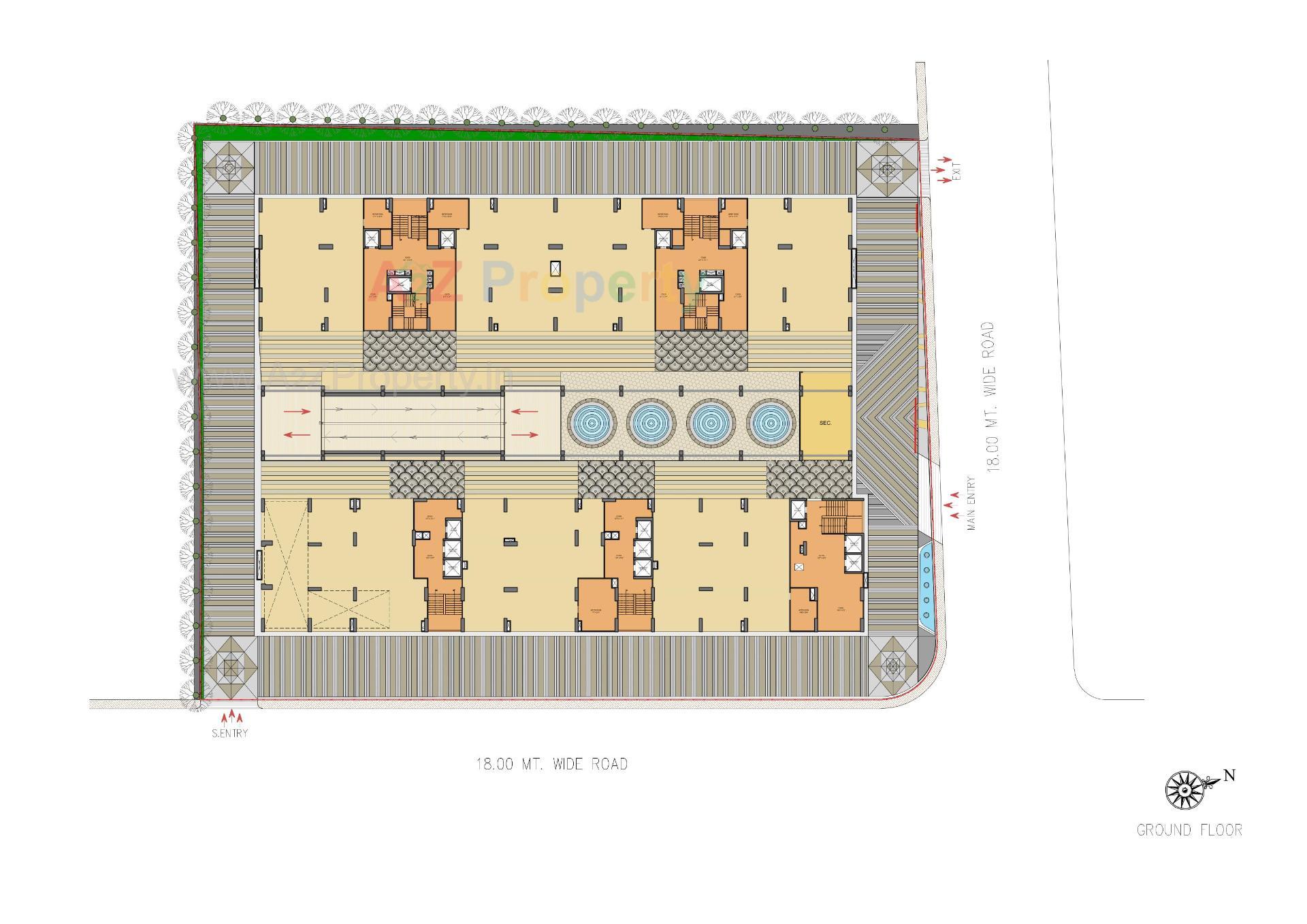 Layout of real estate project Venus Pashmina located at Bodakdev, Ahmedabad, Gujarat