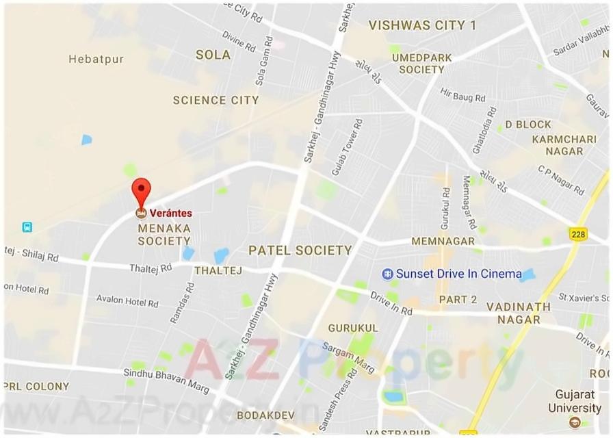  of real estate project Verantes located at Thaltej, Ahmedabad, Gujarat