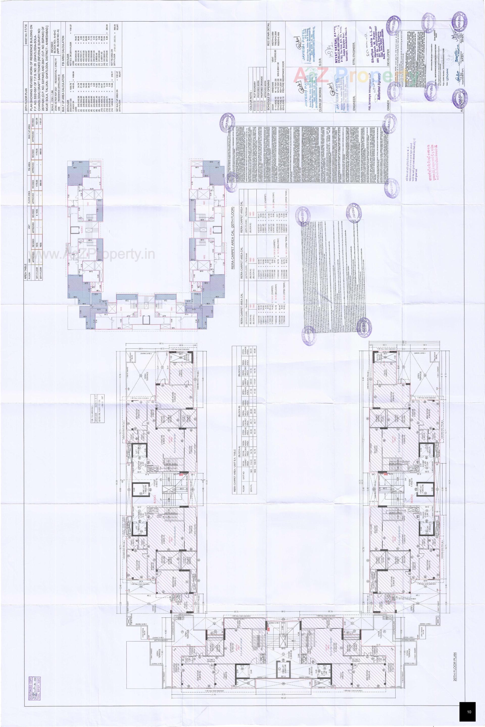 Layout of real estate project Veritas located at Sola, Ahmedabad, Gujarat