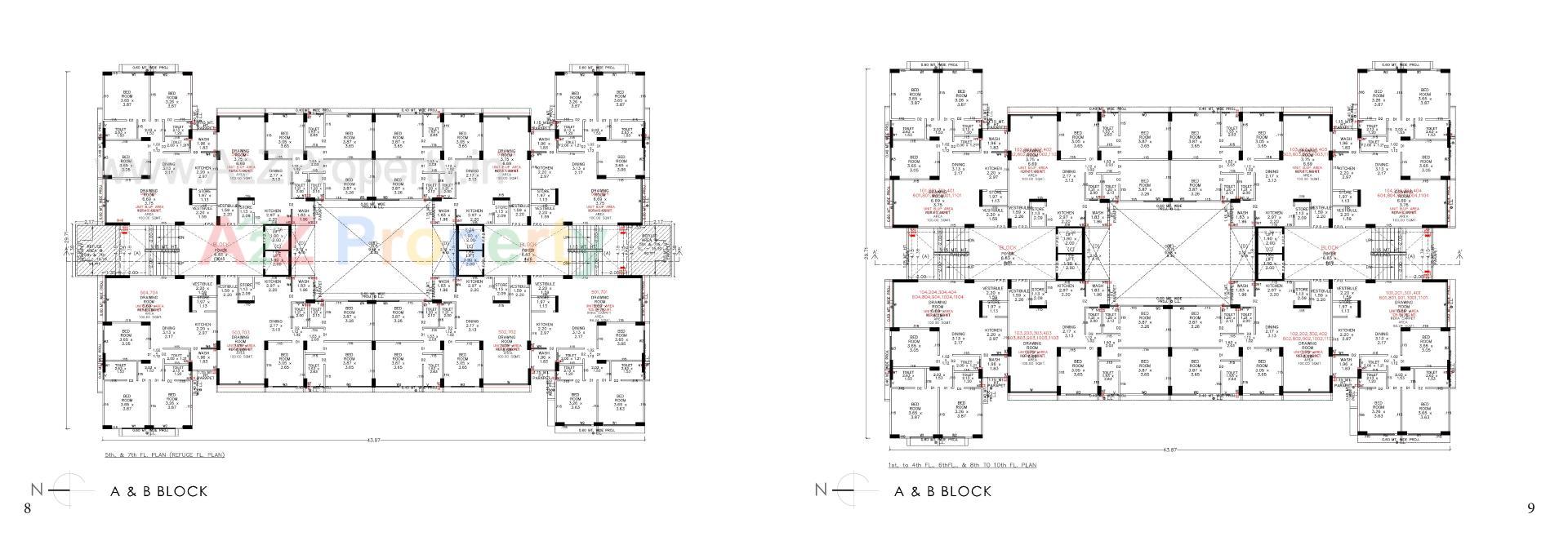 Layout of real estate project Vertex Luxuria located at Memnagar, Ahmedabad, Gujarat