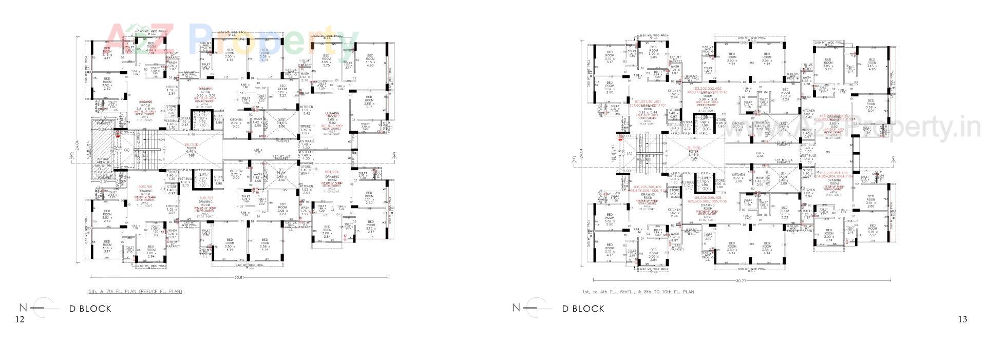 Layout of real estate project Vertex Luxuria located at Memnagar, Ahmedabad, Gujarat