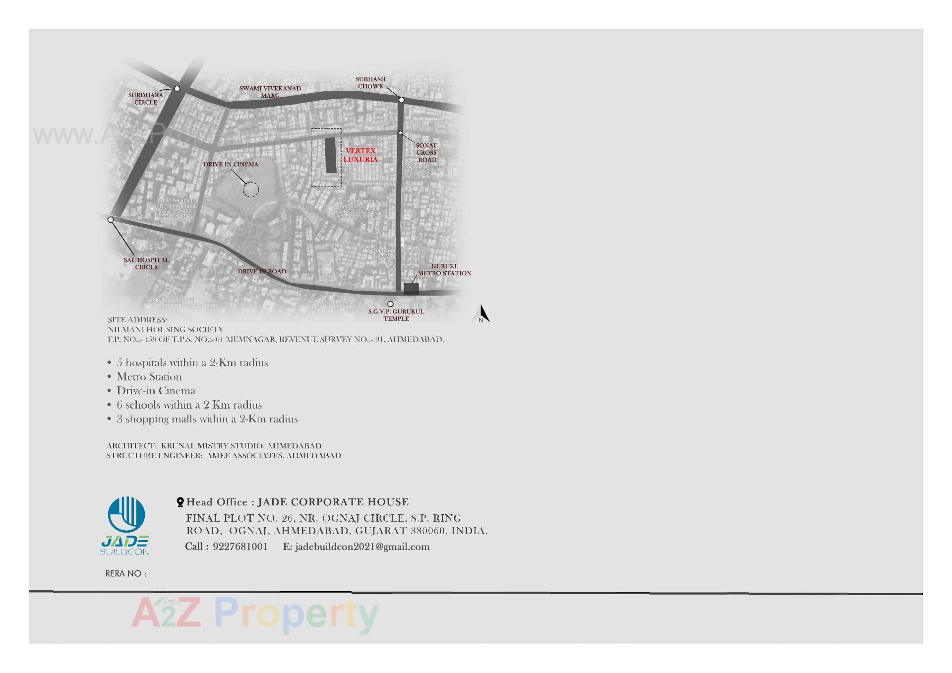  of real estate project Vertex Luxuria located at Memnagar, Ahmedabad, Gujarat