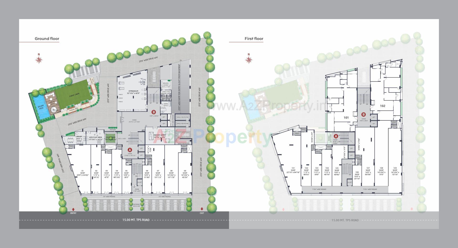 Layout of real estate project Vertis One located at Ahmedabad, Ahmedabad, Gujarat