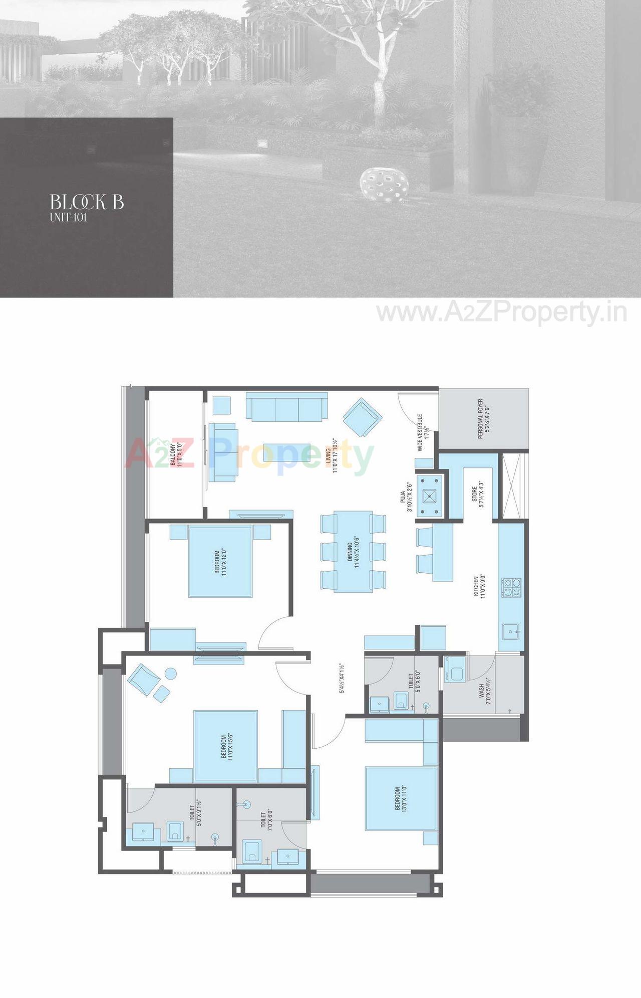 Blockb 101 of real estate project Vertis located at Sola, Ahmedabad, Gujarat