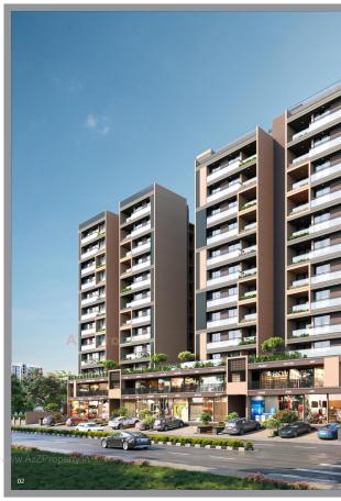 Elevation of real estate project Viaan Skyrise located at Vinzol, Ahmedabad, Gujarat
