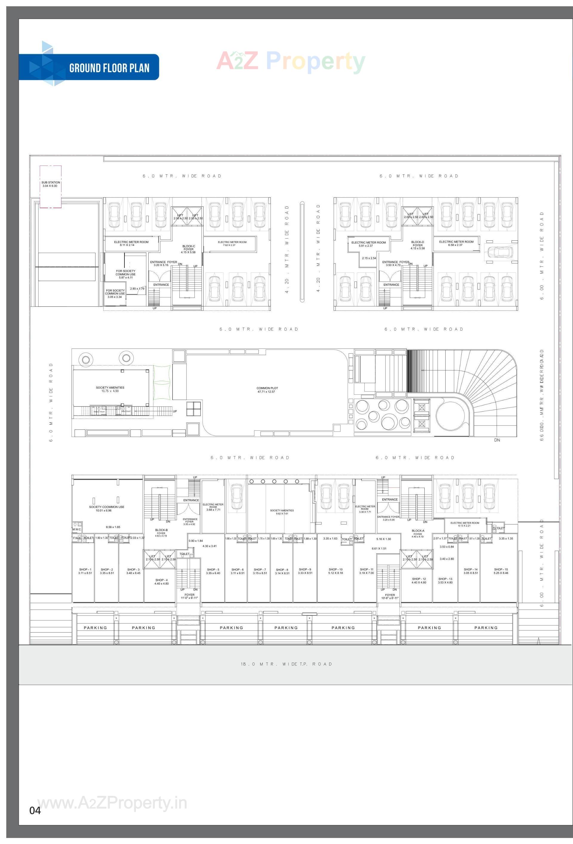Layout of real estate project Viaan Skyrise located at Vinzol, Ahmedabad, Gujarat