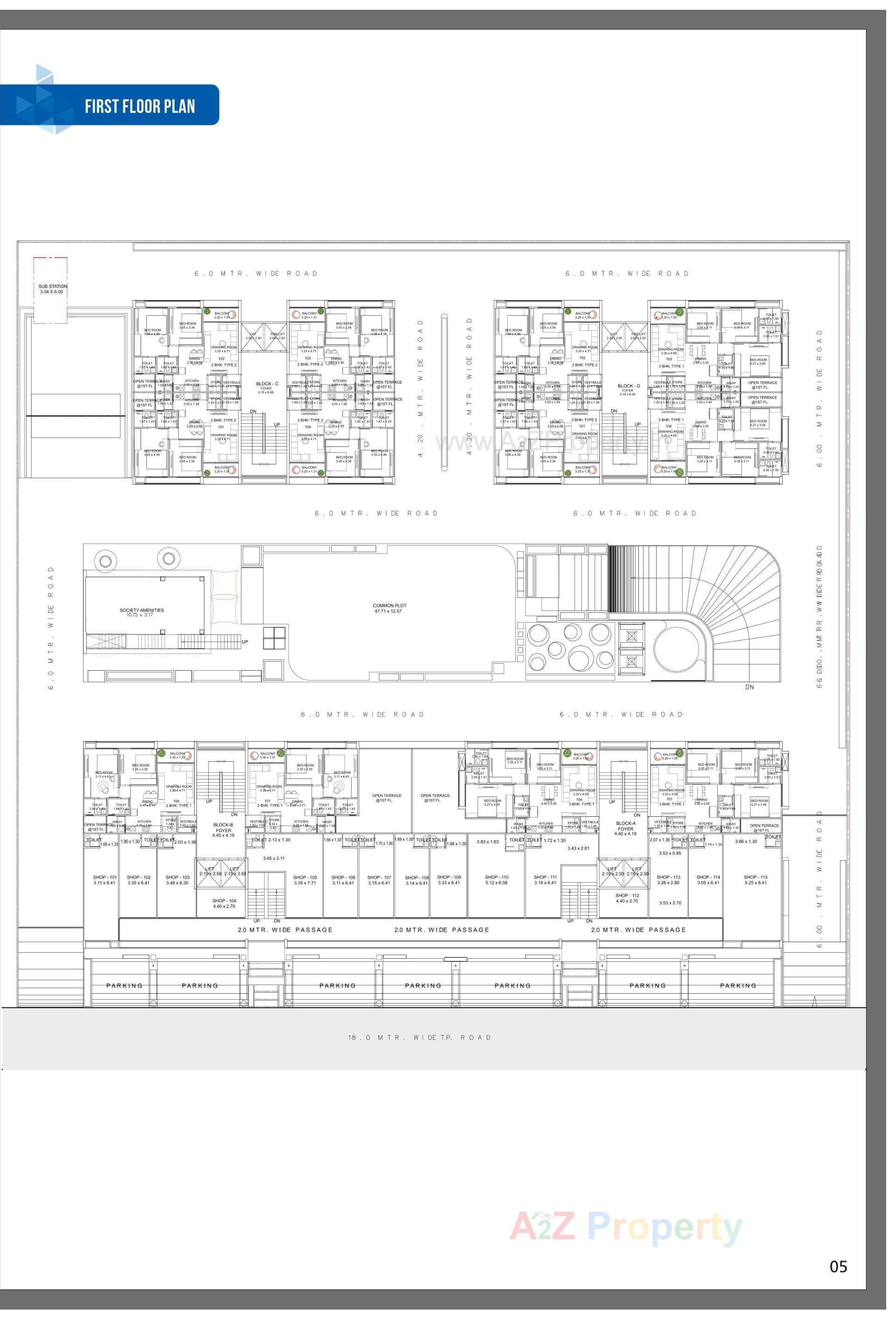 Layout of real estate project Viaan Skyrise located at Vinzol, Ahmedabad, Gujarat