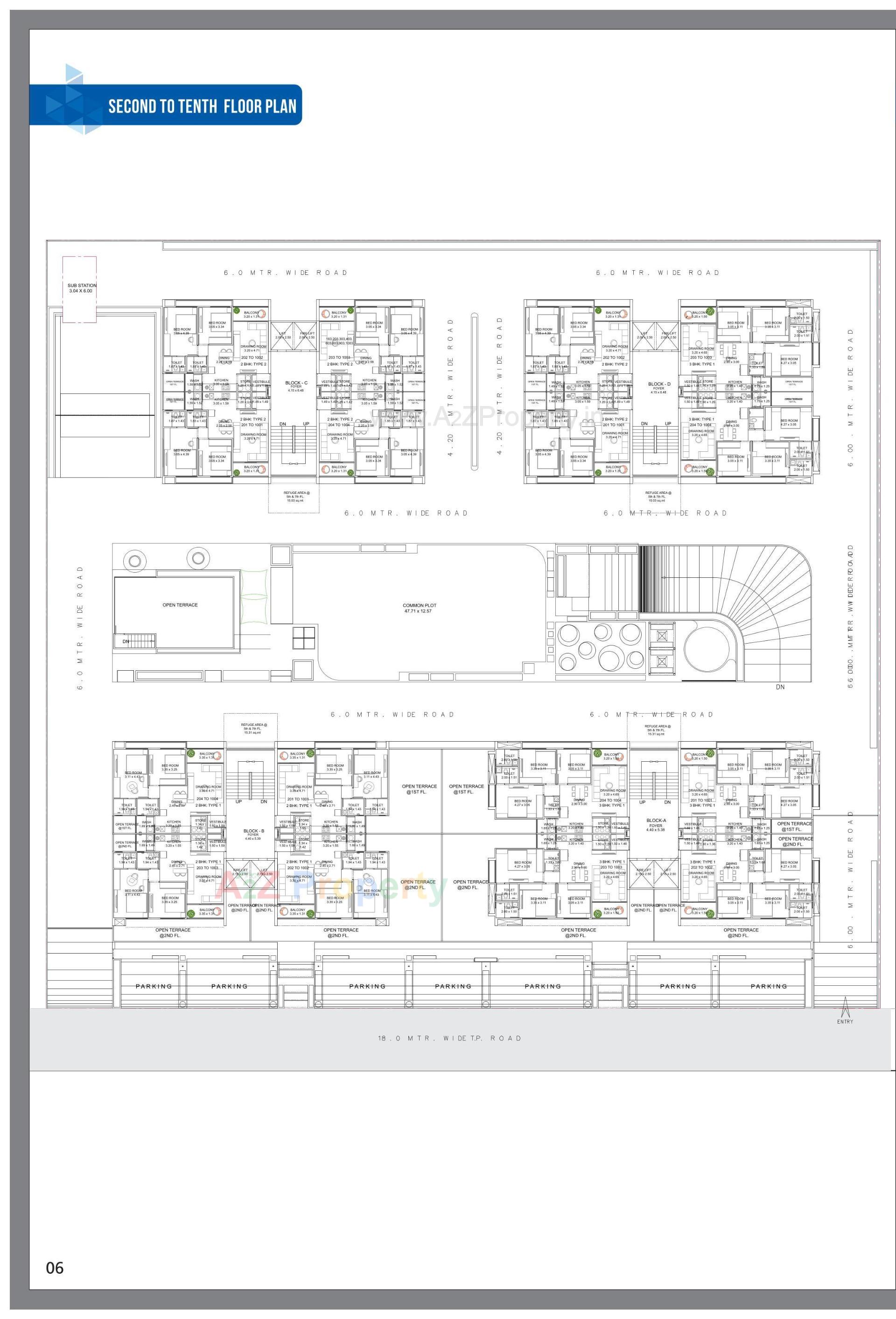 Layout of real estate project Viaan Skyrise located at Vinzol, Ahmedabad, Gujarat