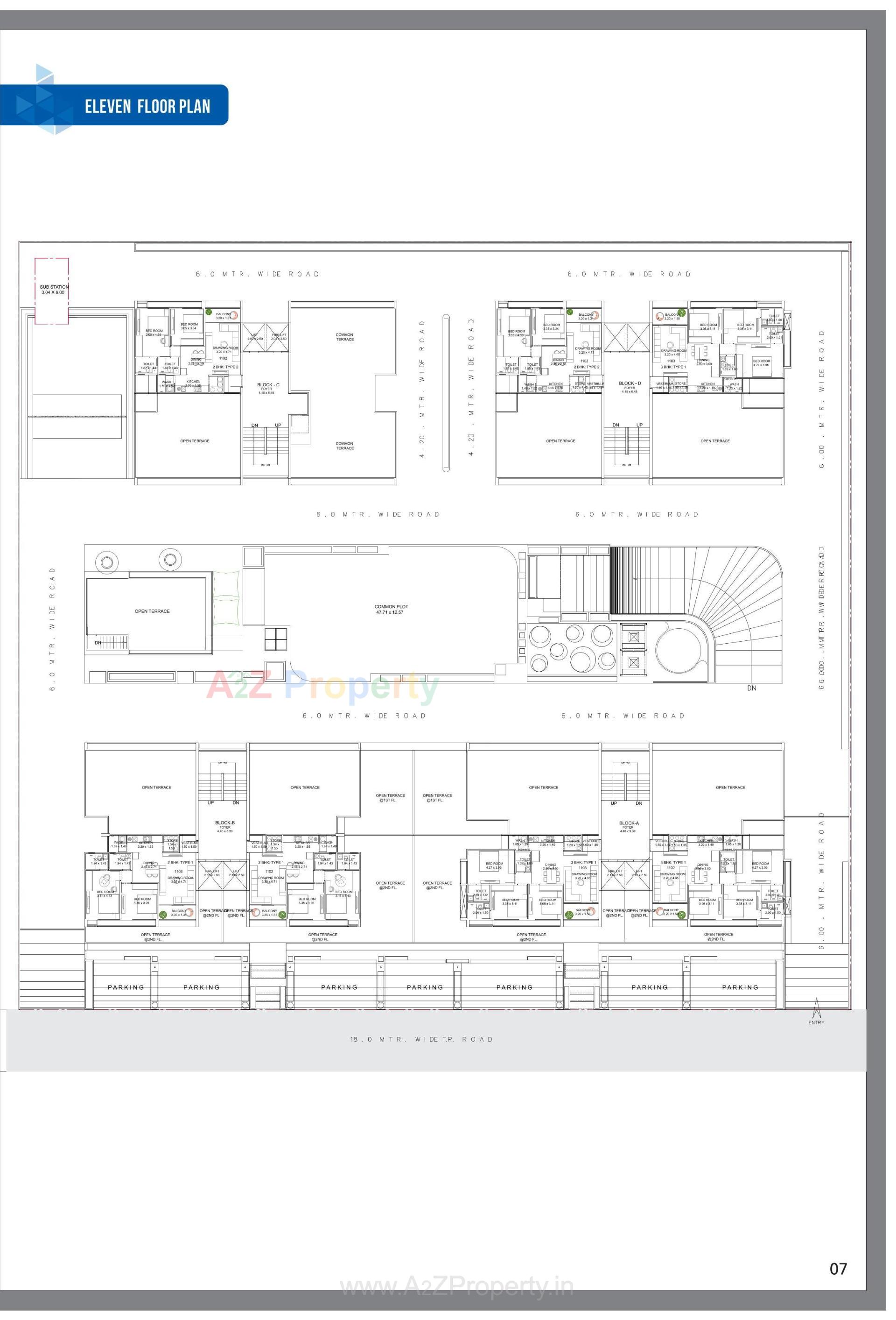 Layout of real estate project Viaan Skyrise located at Vinzol, Ahmedabad, Gujarat