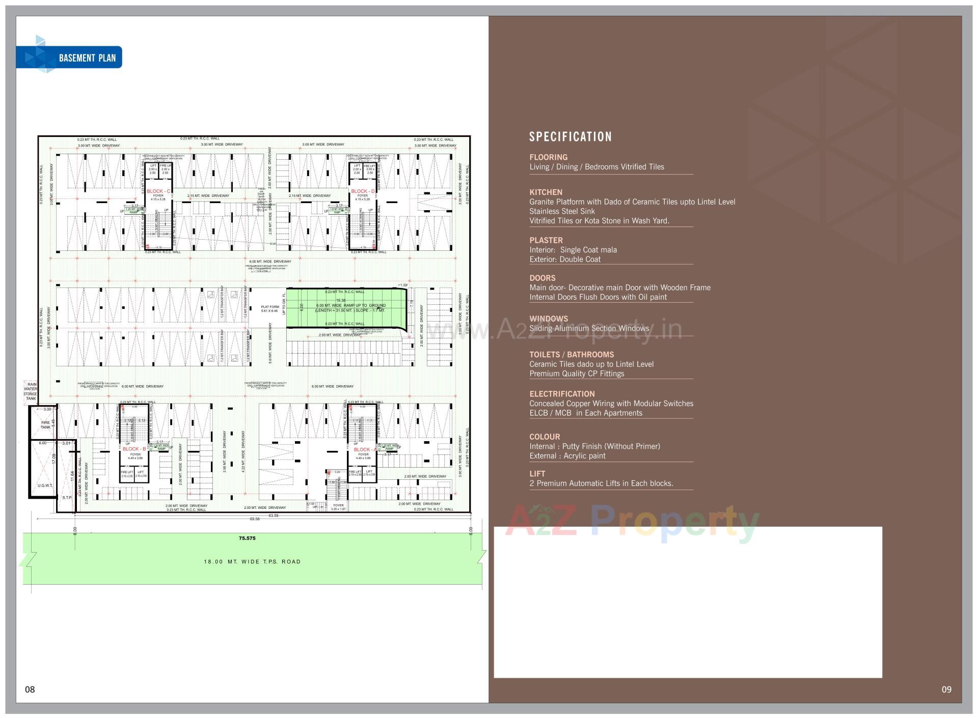 Layout of real estate project Viaan Skyrise located at Vinzol, Ahmedabad, Gujarat