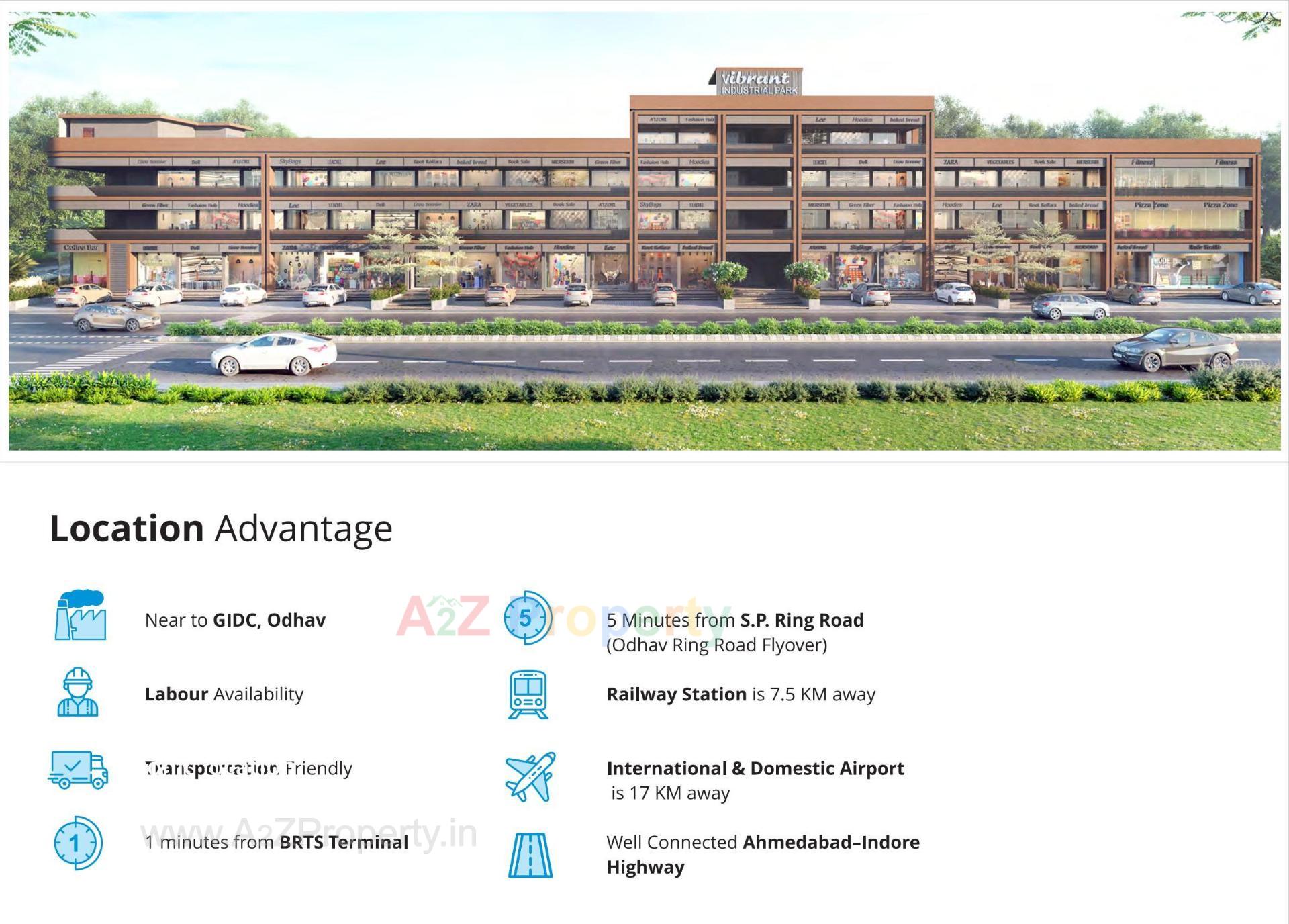 3D Elevation of real estate project Vibrant Industrial Park located at Odhav, Ahmedabad, Gujarat