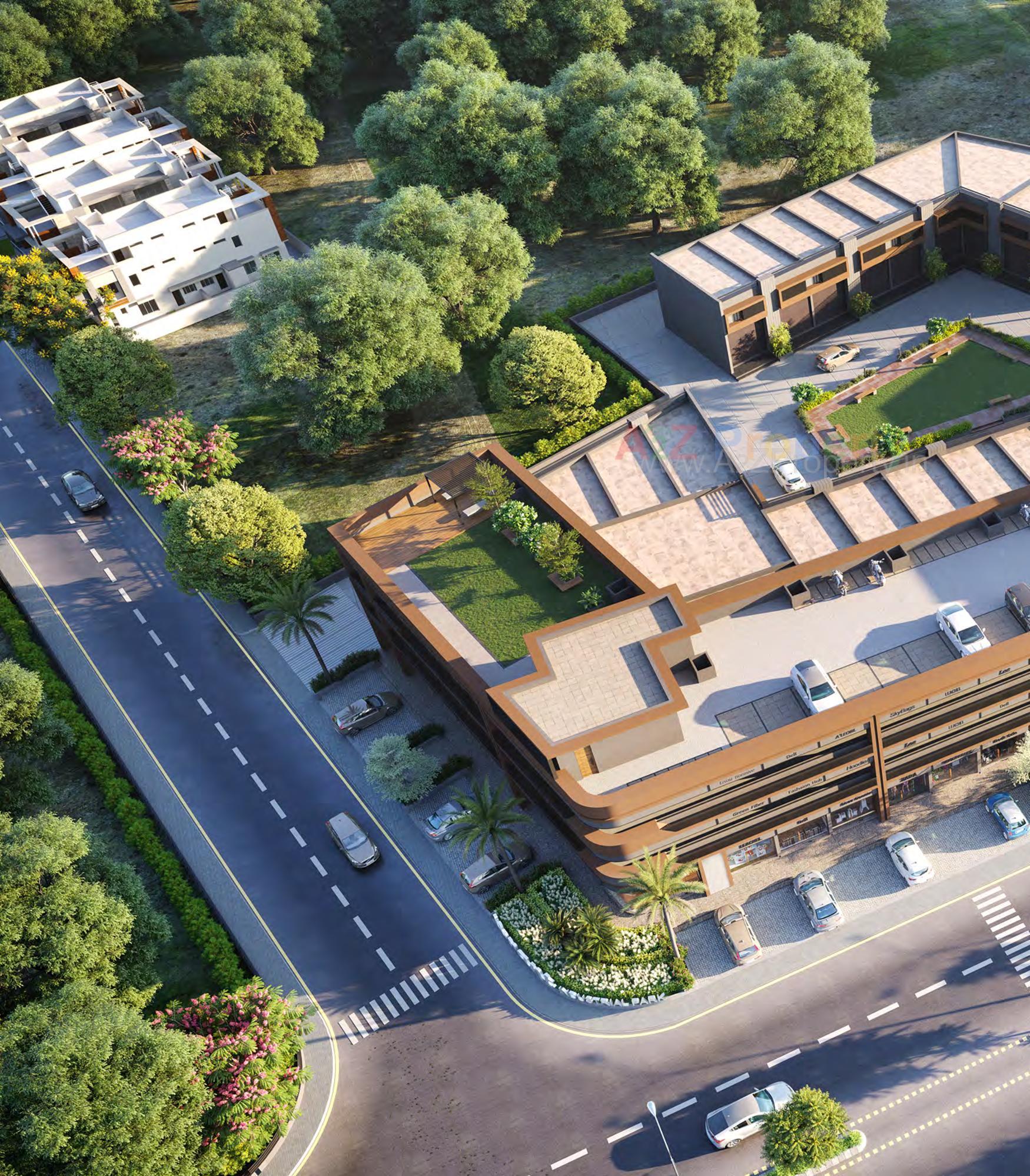 3D Elevation of real estate project Vibrant Industrial Park located at Odhav, Ahmedabad, Gujarat