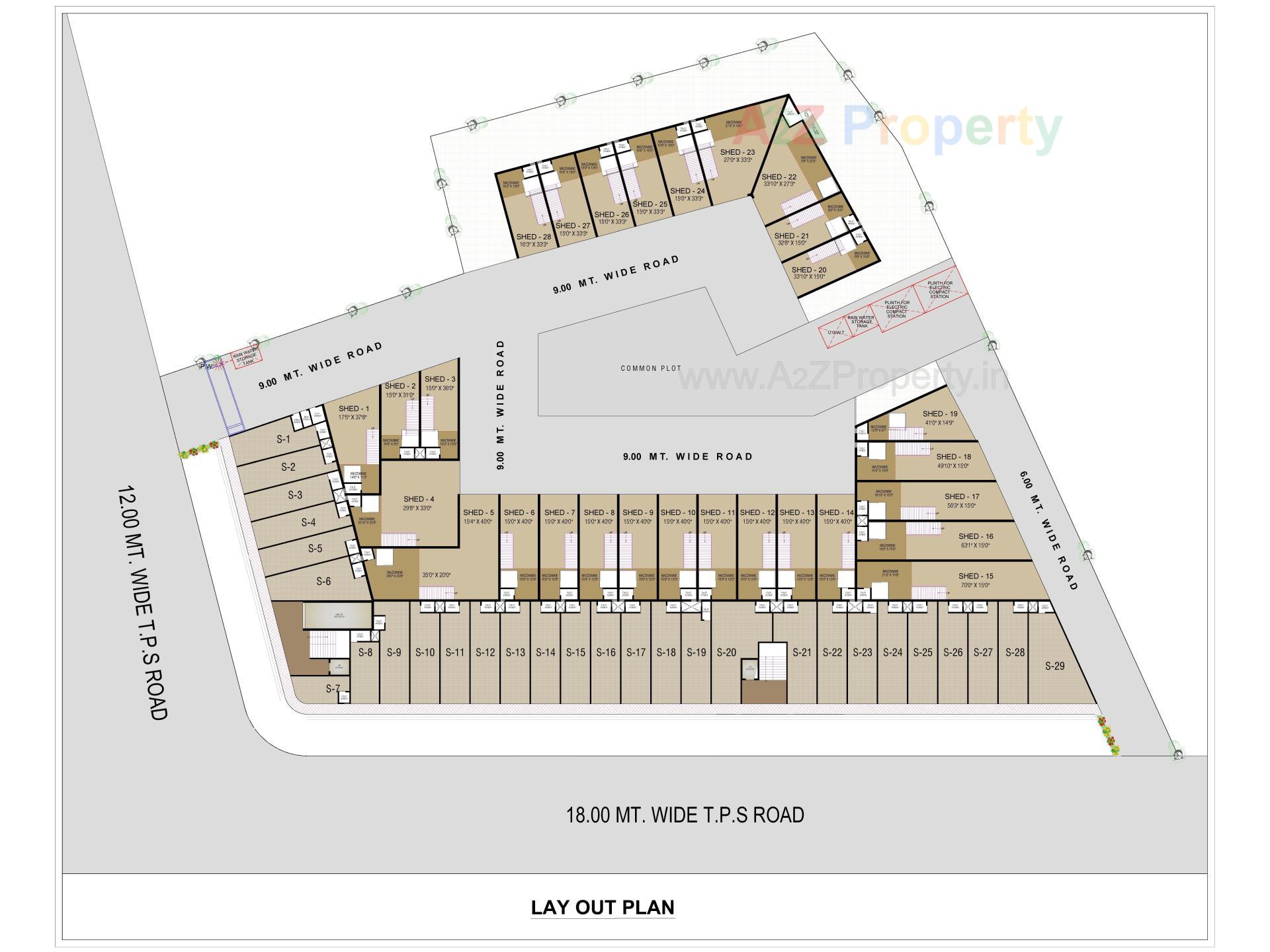 Layout of real estate project Vibrant Industrial Park located at Odhav, Ahmedabad, Gujarat