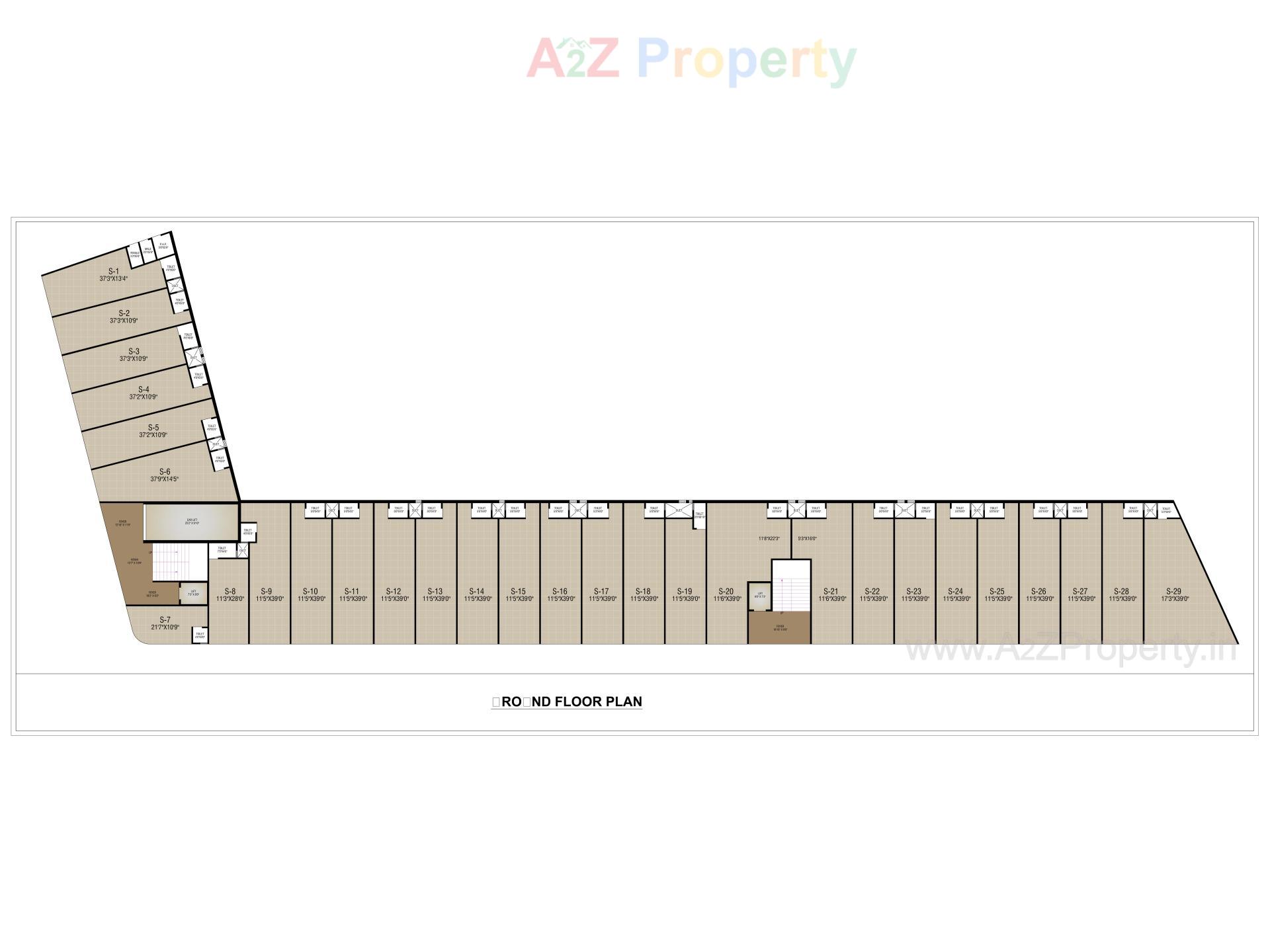 Layout of real estate project Vibrant Industrial Park located at Odhav, Ahmedabad, Gujarat