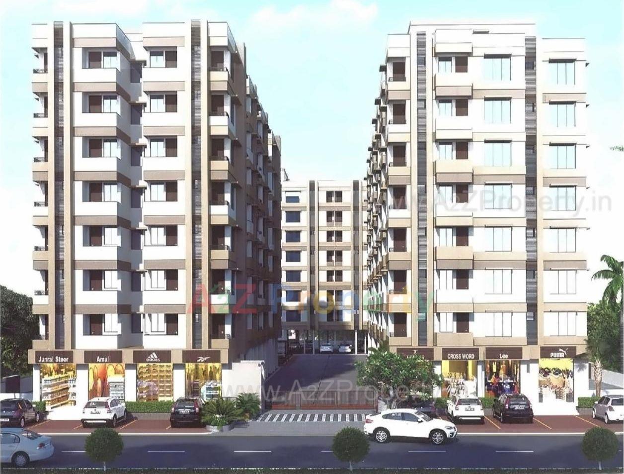 3D Elevation of real estate project Vibrant Residency located at Naroda, Ahmedabad, Gujarat