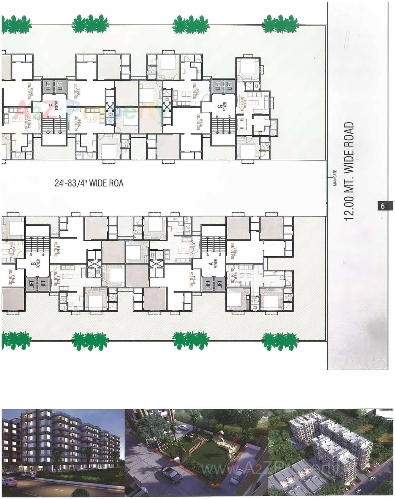 Layout of real estate project Vibrant Residency located at Naroda, Ahmedabad, Gujarat