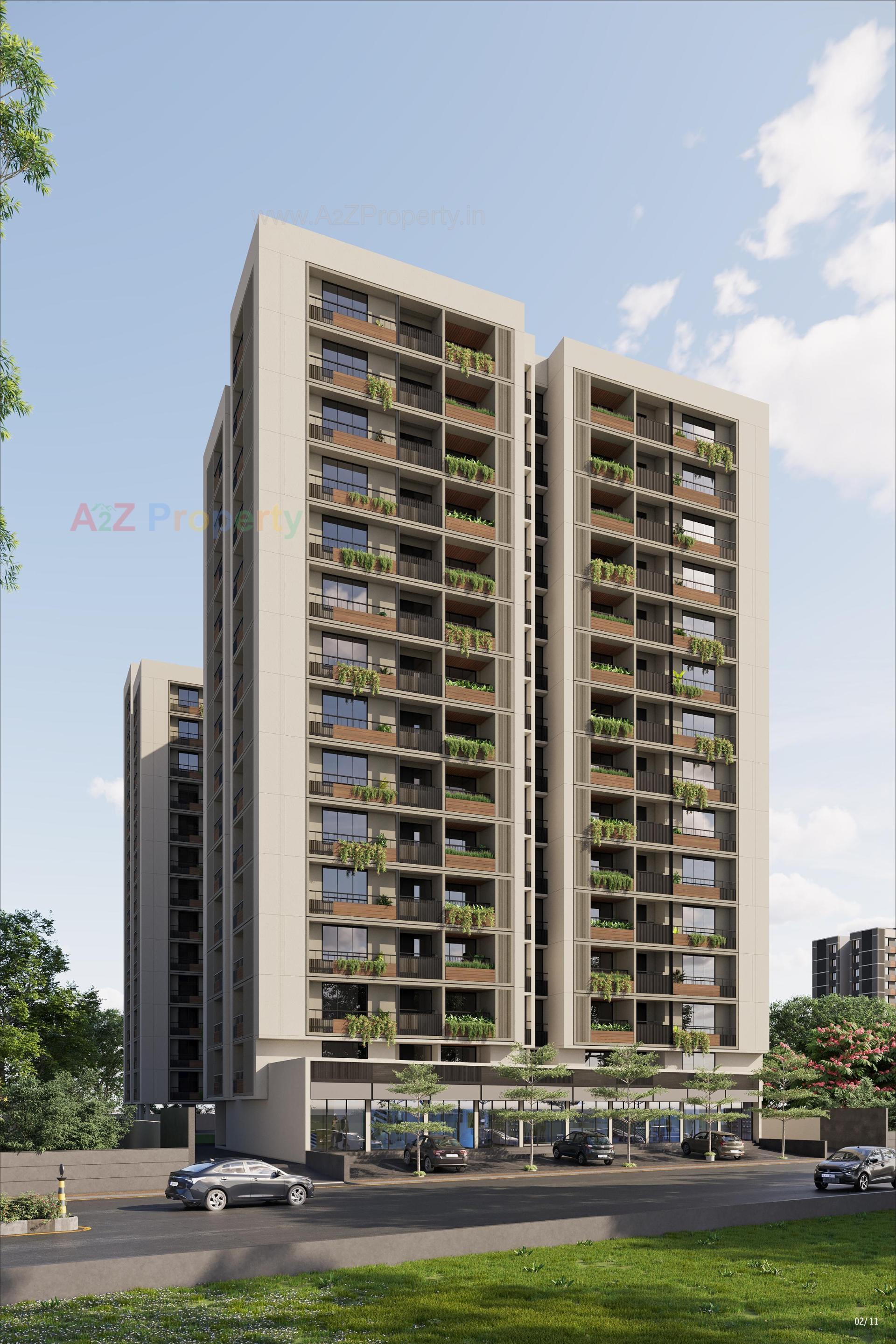3D Elevation of real estate project Viburnum located at Shilaj, Ahmedabad, Gujarat