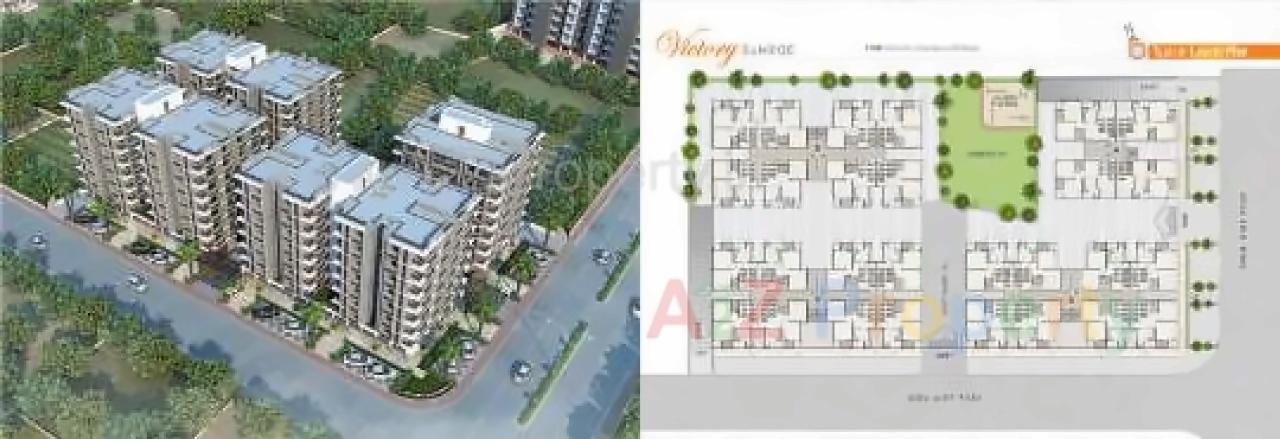 Layout of real estate project Victory Sunrise located at Gota, Ahmedabad, Gujarat