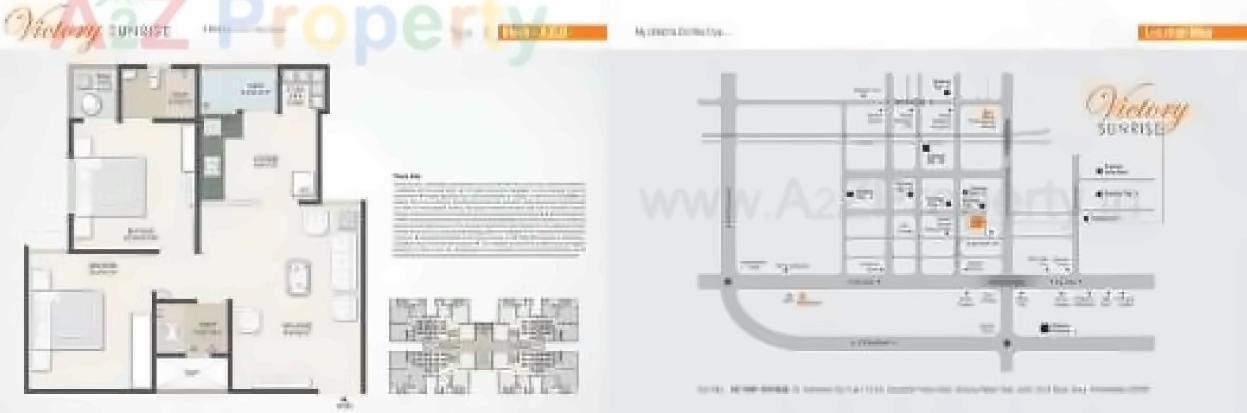 Layout of real estate project Victory Sunrise located at Gota, Ahmedabad, Gujarat