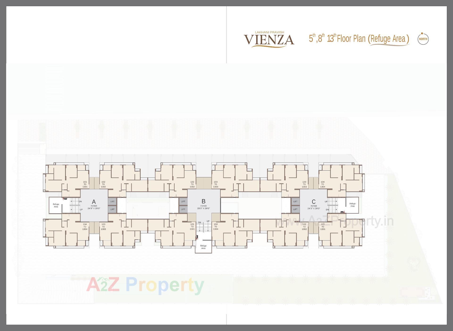 Layout of real estate project Vienza located at Ognaj, Ahmedabad, Gujarat