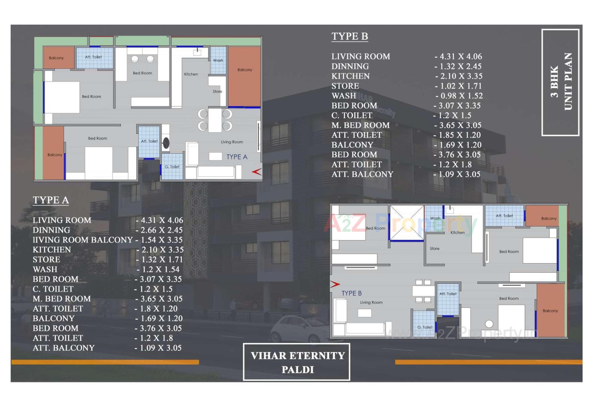 Layout of real estate project Vihar Eternity located at Ahmedabad, Ahmedabad, Gujarat
