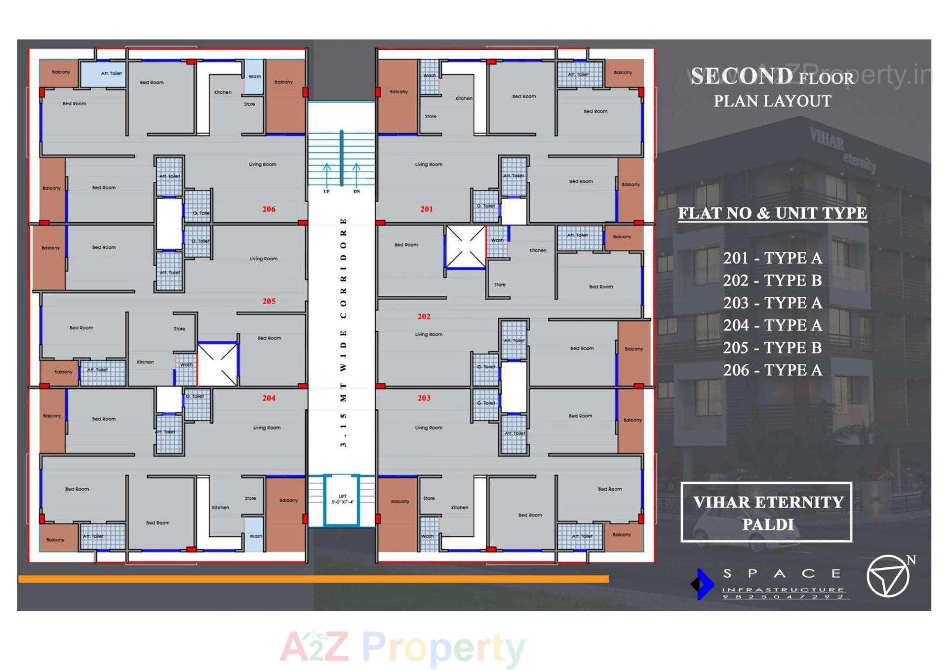 Layout of real estate project Vihar Eternity located at Ahmedabad, Ahmedabad, Gujarat