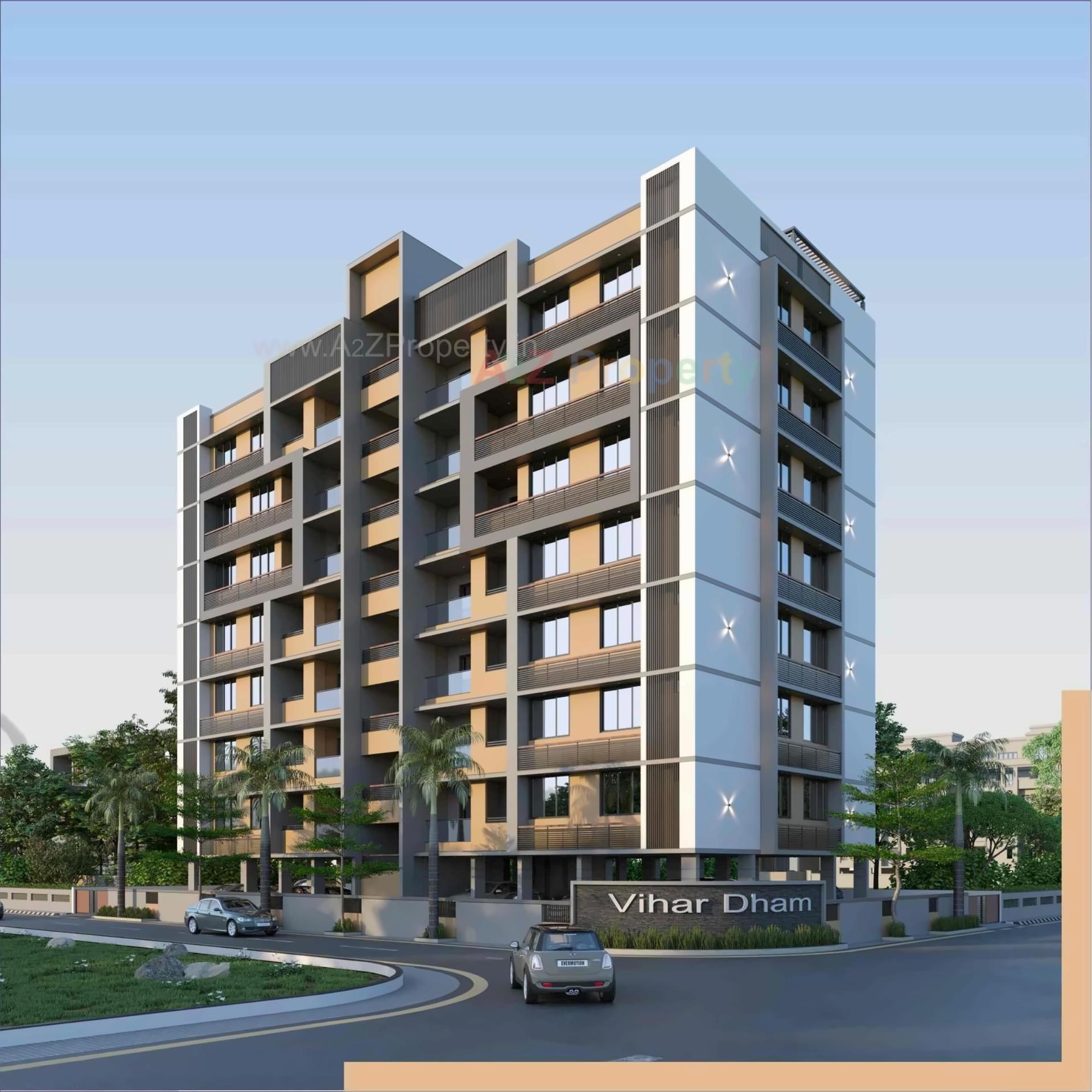 3D Elevation of real estate project Vihardham located at Thaltej, Ahmedabad, Gujarat