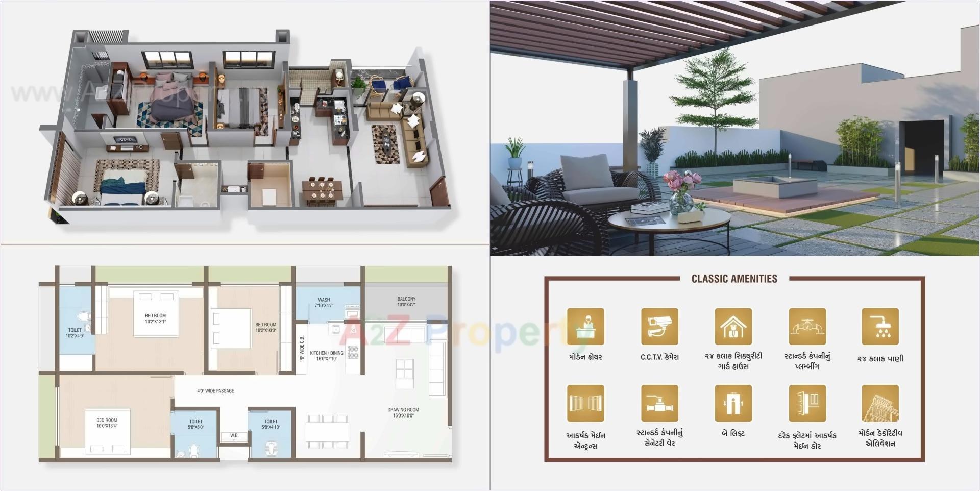 Layout of real estate project Vihardham located at Thaltej, Ahmedabad, Gujarat
