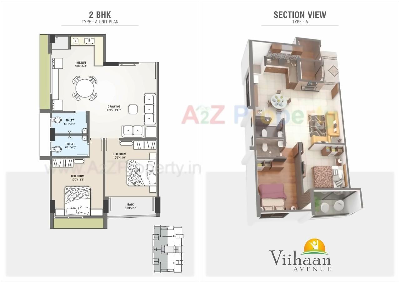 Layout of real estate project Viihaan Avenue located at Chandkheda, Ahmedabad, Gujarat