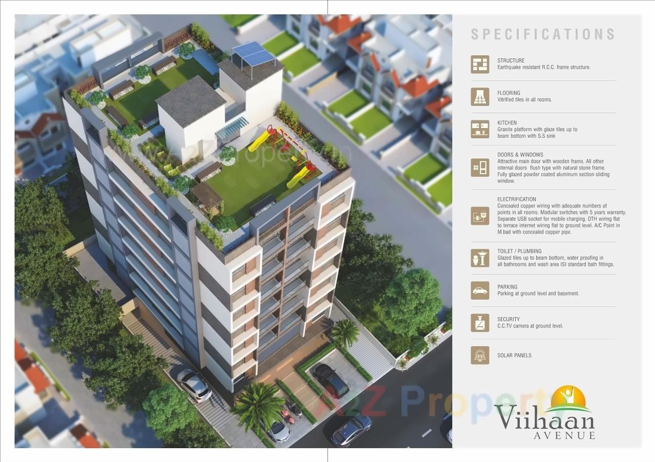 3D Elevation of real estate project Viihaan Avenue located at Chandkheda, Ahmedabad, Gujarat
