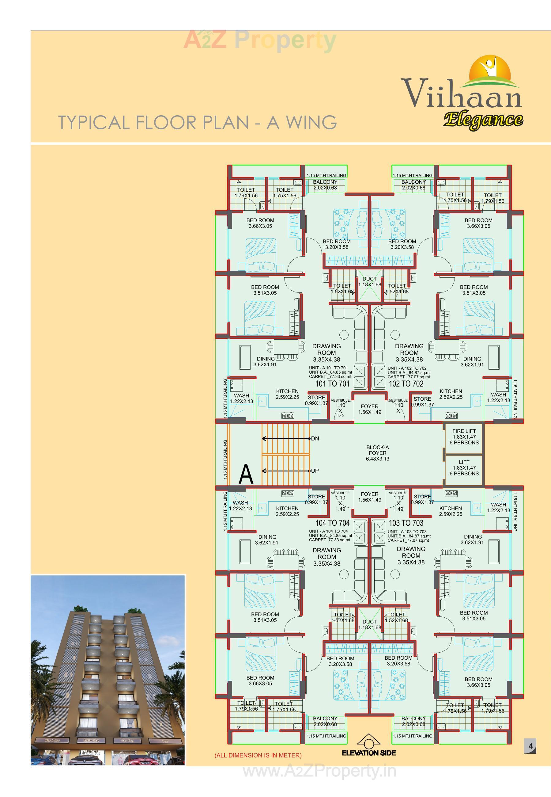 Layout of real estate project Viihaan Elegance located at Ahmedabad, Ahmedabad, Gujarat