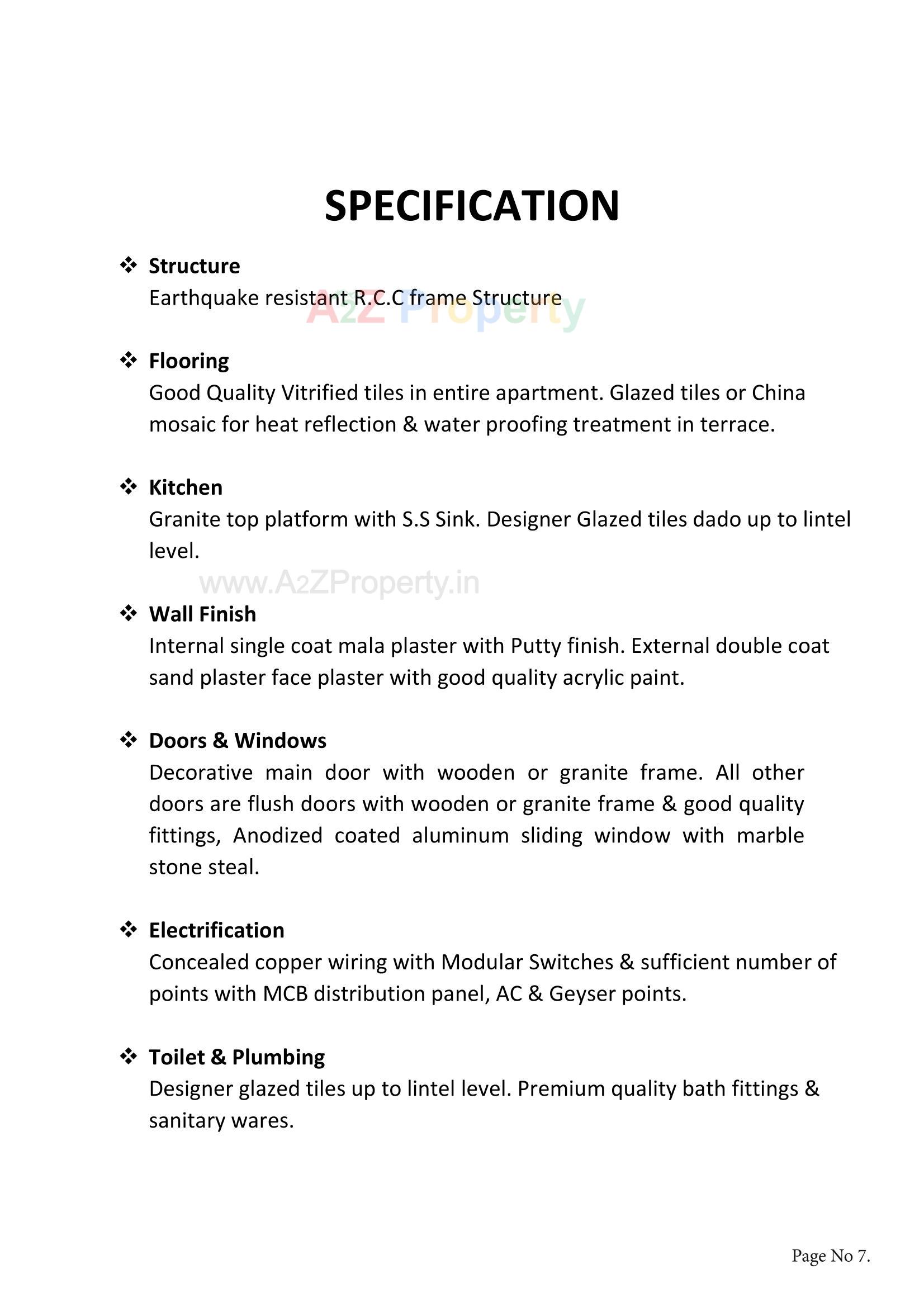  of real estate project Vinayak Elysium located at Thaltej, Ahmedabad, Gujarat