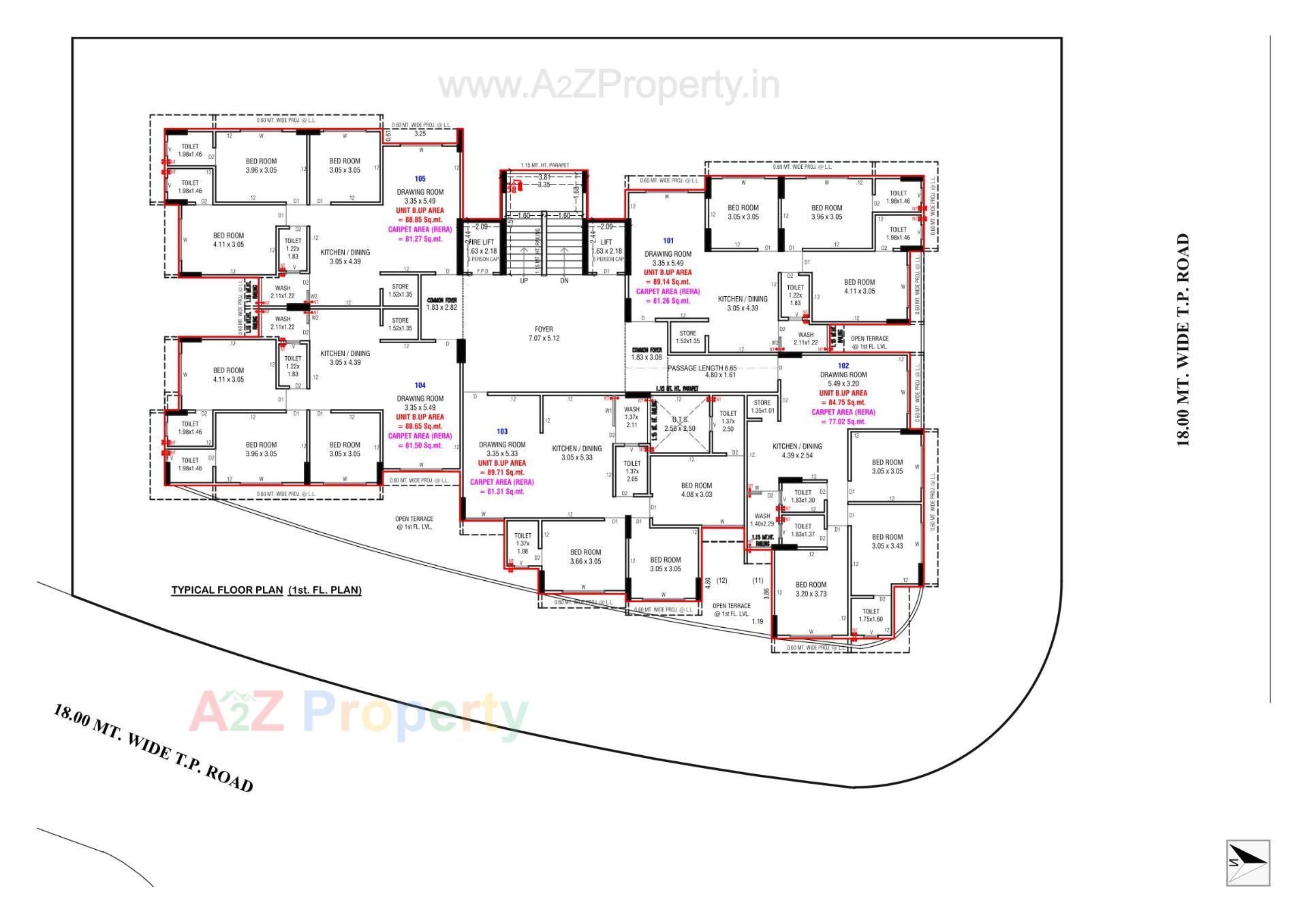 Layout of real estate project Vinayak Embassy located at Shilaj, Ahmedabad, Gujarat