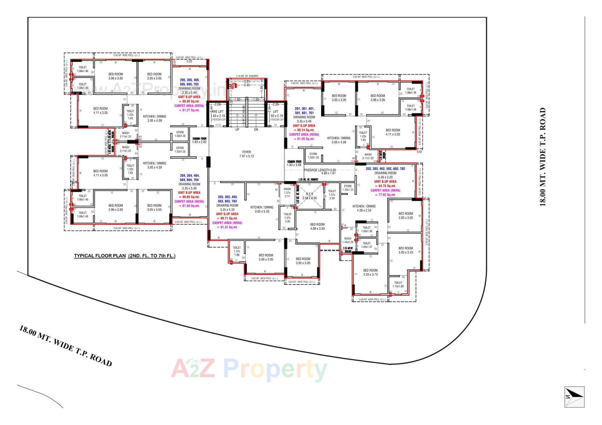 Layout of real estate project Vinayak Embassy located at Shilaj, Ahmedabad, Gujarat