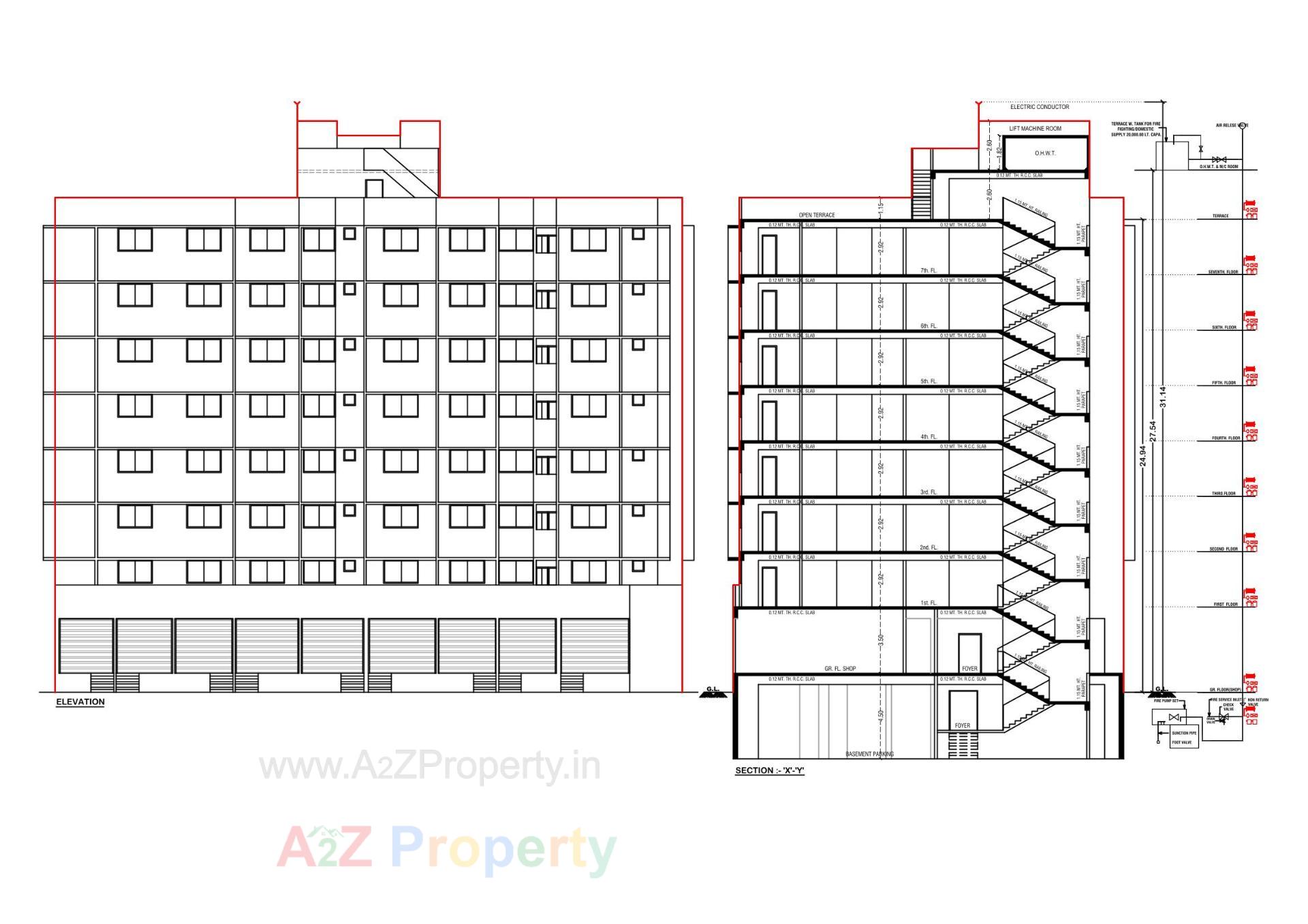 Layout of real estate project Vinayak Embassy located at Shilaj, Ahmedabad, Gujarat