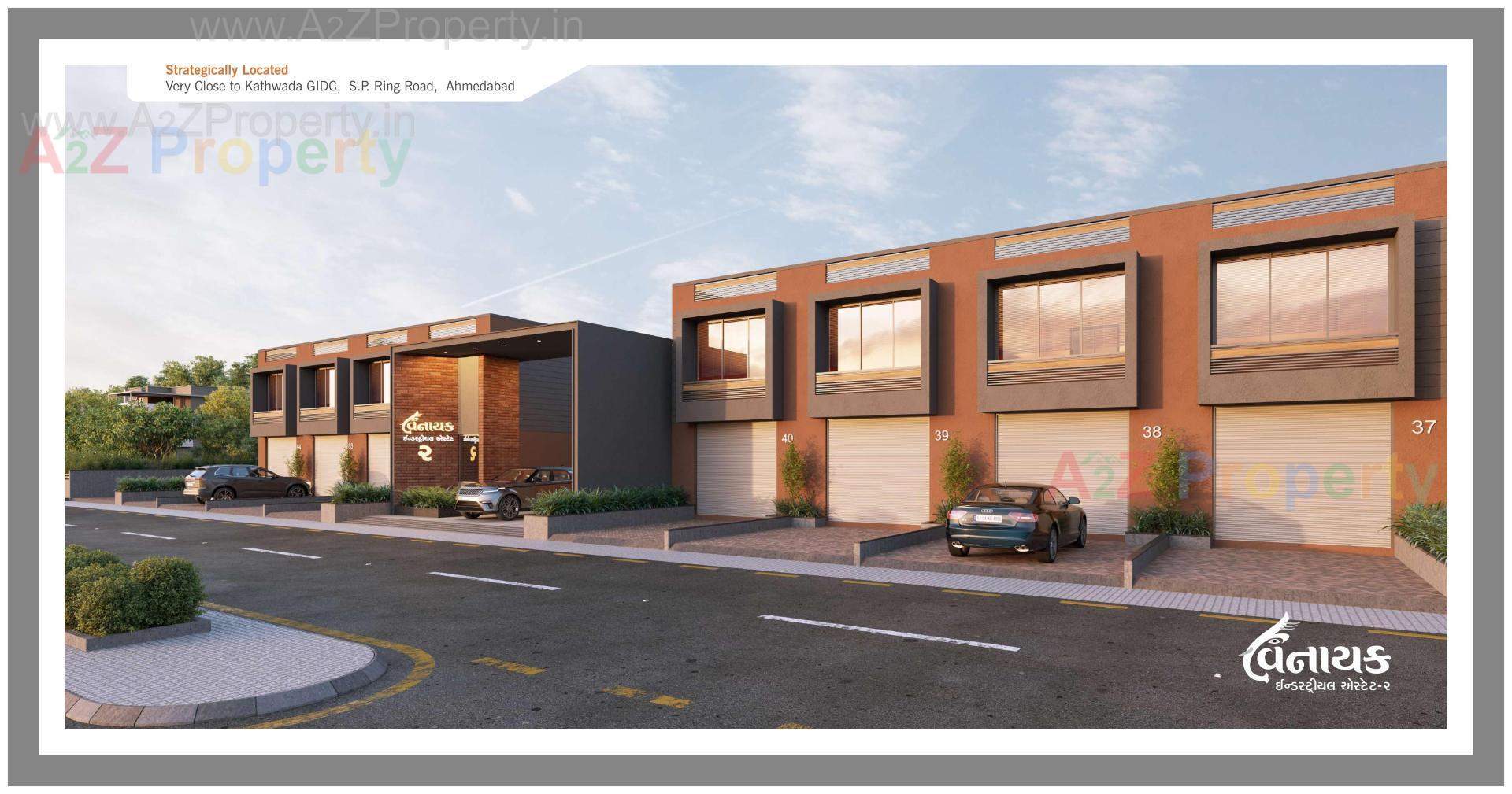 3D Elevation of real estate project Vinayak Industrial Estate located at Kathwada, Ahmedabad, Gujarat