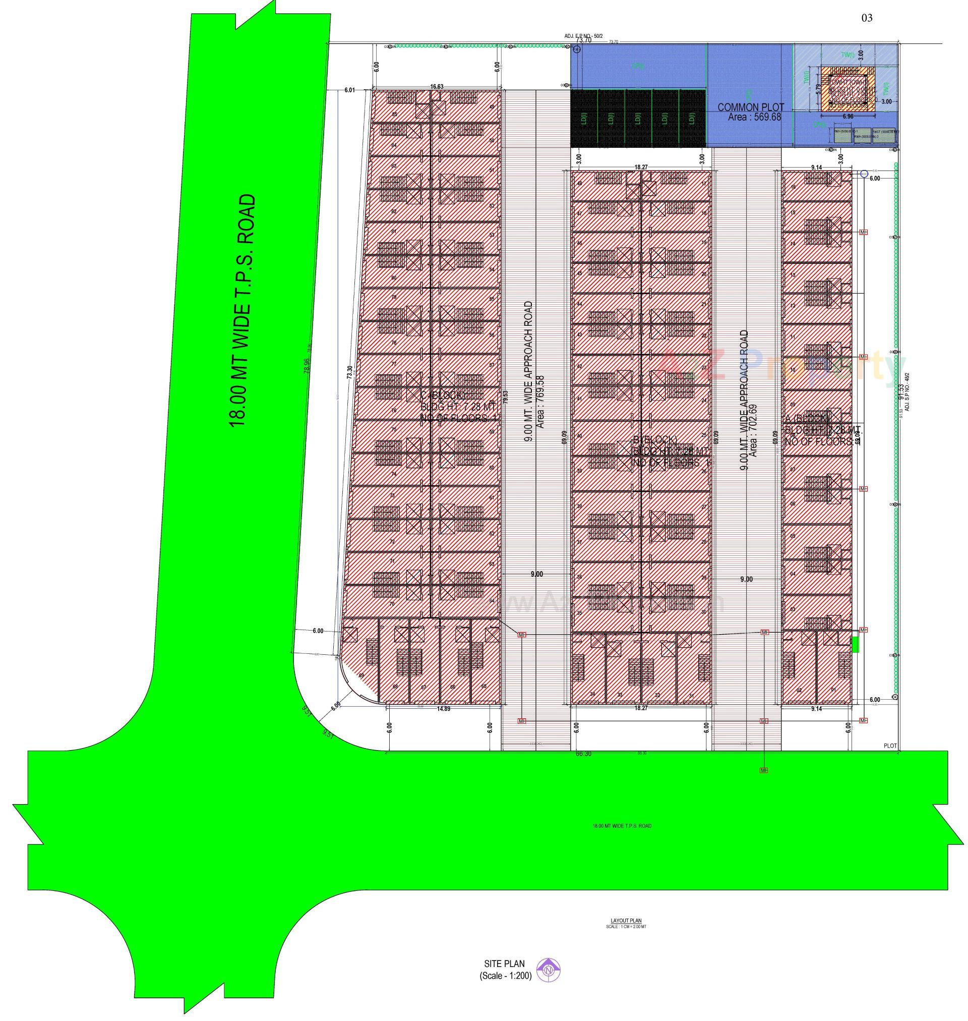 Layout of real estate project Vinayak Industrial Estate located at Kathwada, Ahmedabad, Gujarat