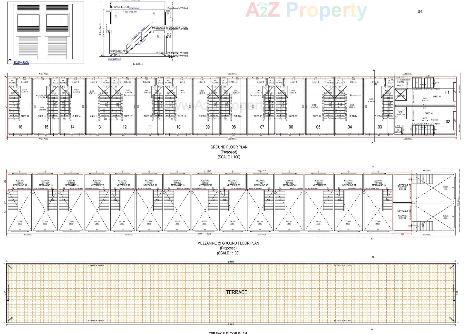 Layout of real estate project Vinayak Industrial Estate located at Kathwada, Ahmedabad, Gujarat