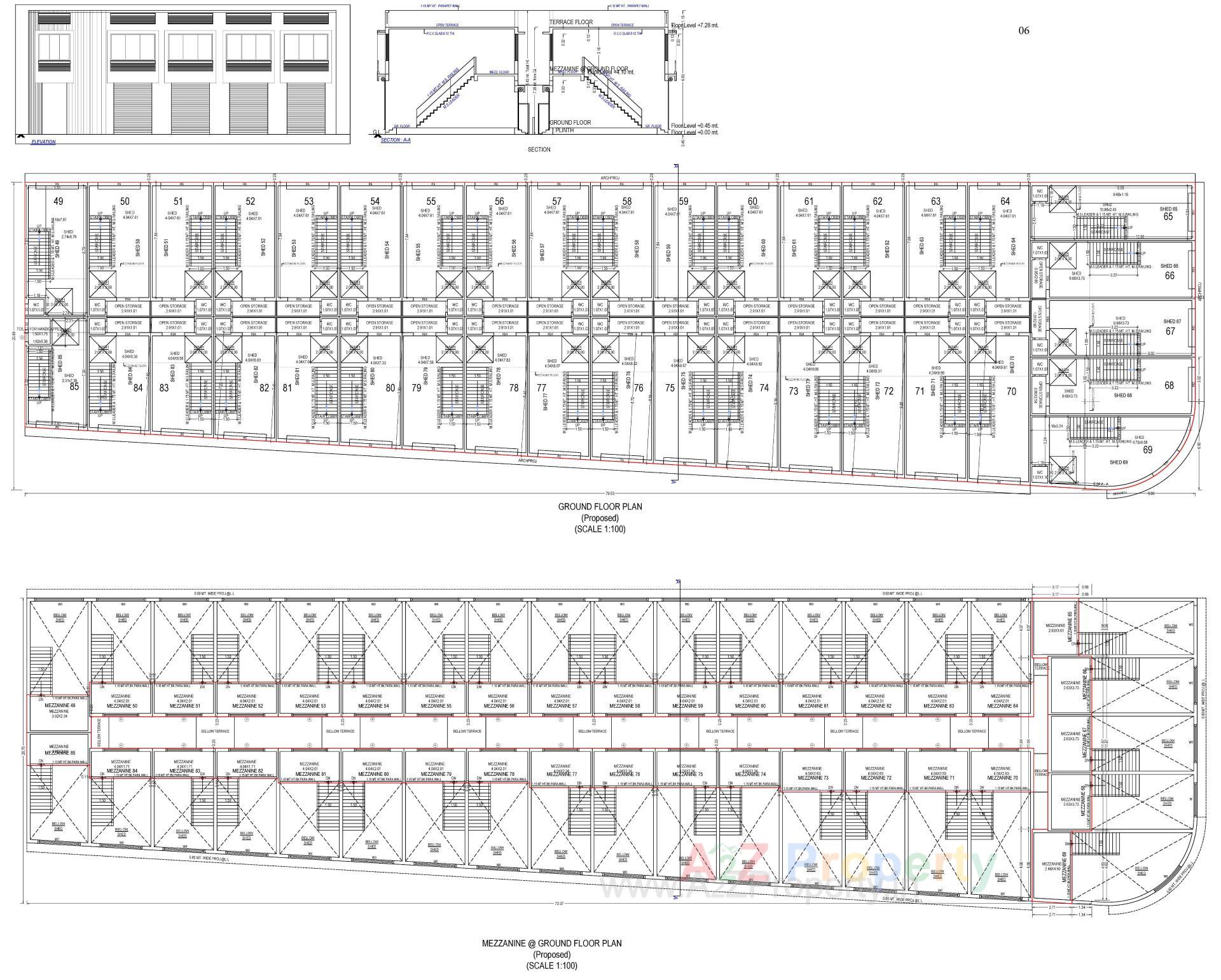 Layout of real estate project Vinayak Industrial Estate located at Kathwada, Ahmedabad, Gujarat