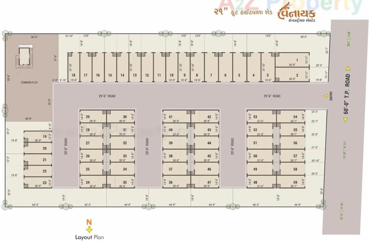 Layout of real estate project Vinayak Industrial Estate located at Ahmedabad, Ahmedabad, Gujarat