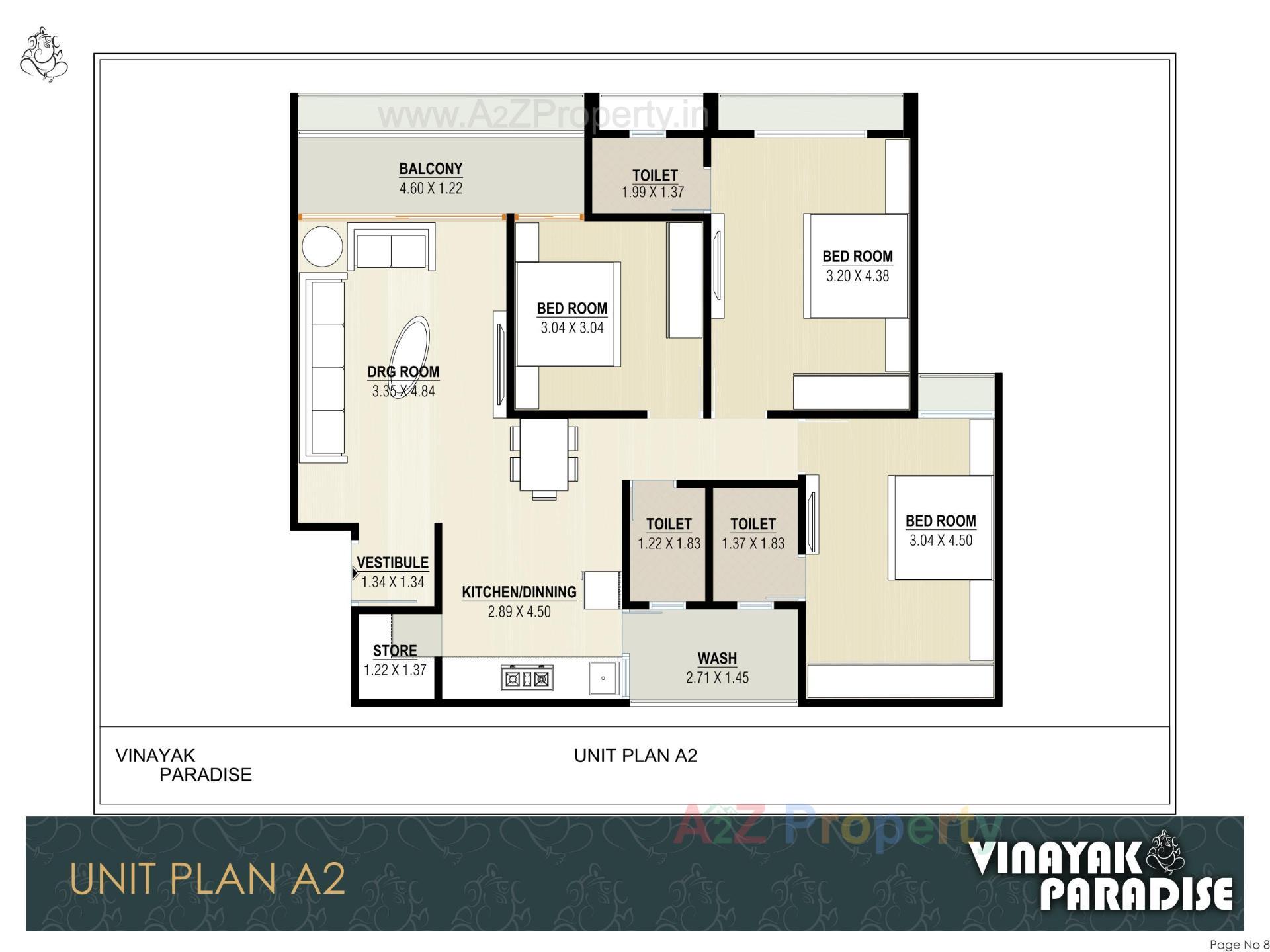 Layout of real estate project Vinayak Paradise located at Nikol, Ahmedabad, Gujarat