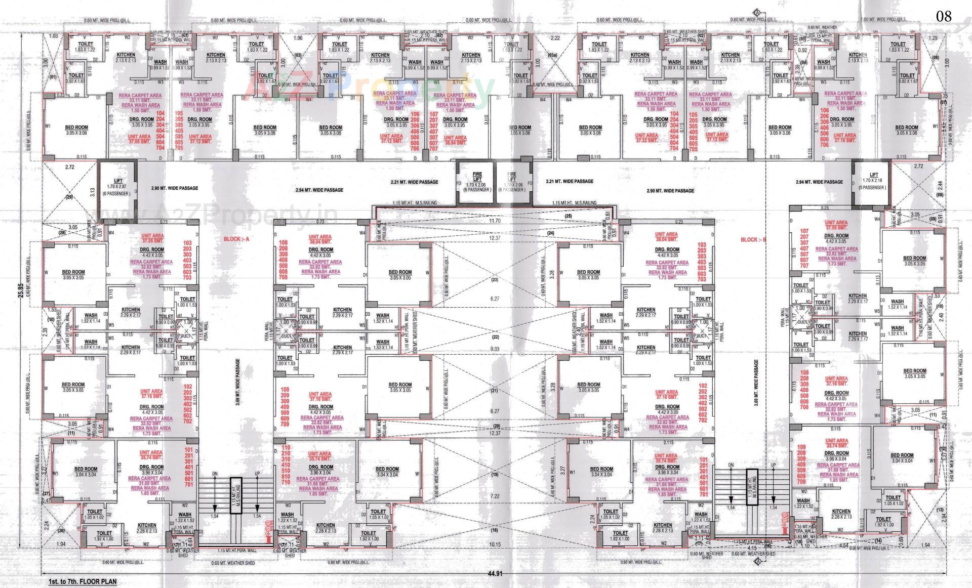 Layout of real estate project Vinayak Residency located at Vatva, Ahmedabad, Gujarat