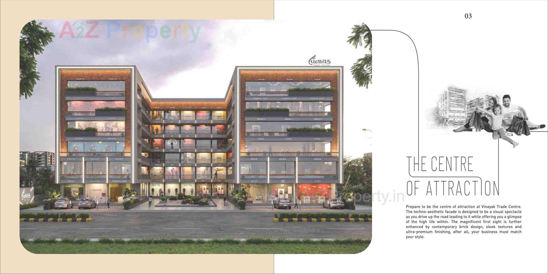 3D Elevation of real estate project Vinayak Trade Centre located at Vatva, Ahmedabad, Gujarat
