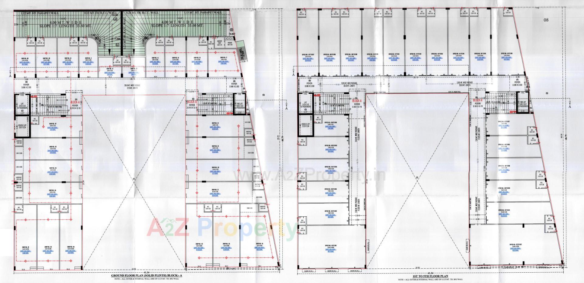 Layout of real estate project Vinayak Trade Centre located at Vatva, Ahmedabad, Gujarat